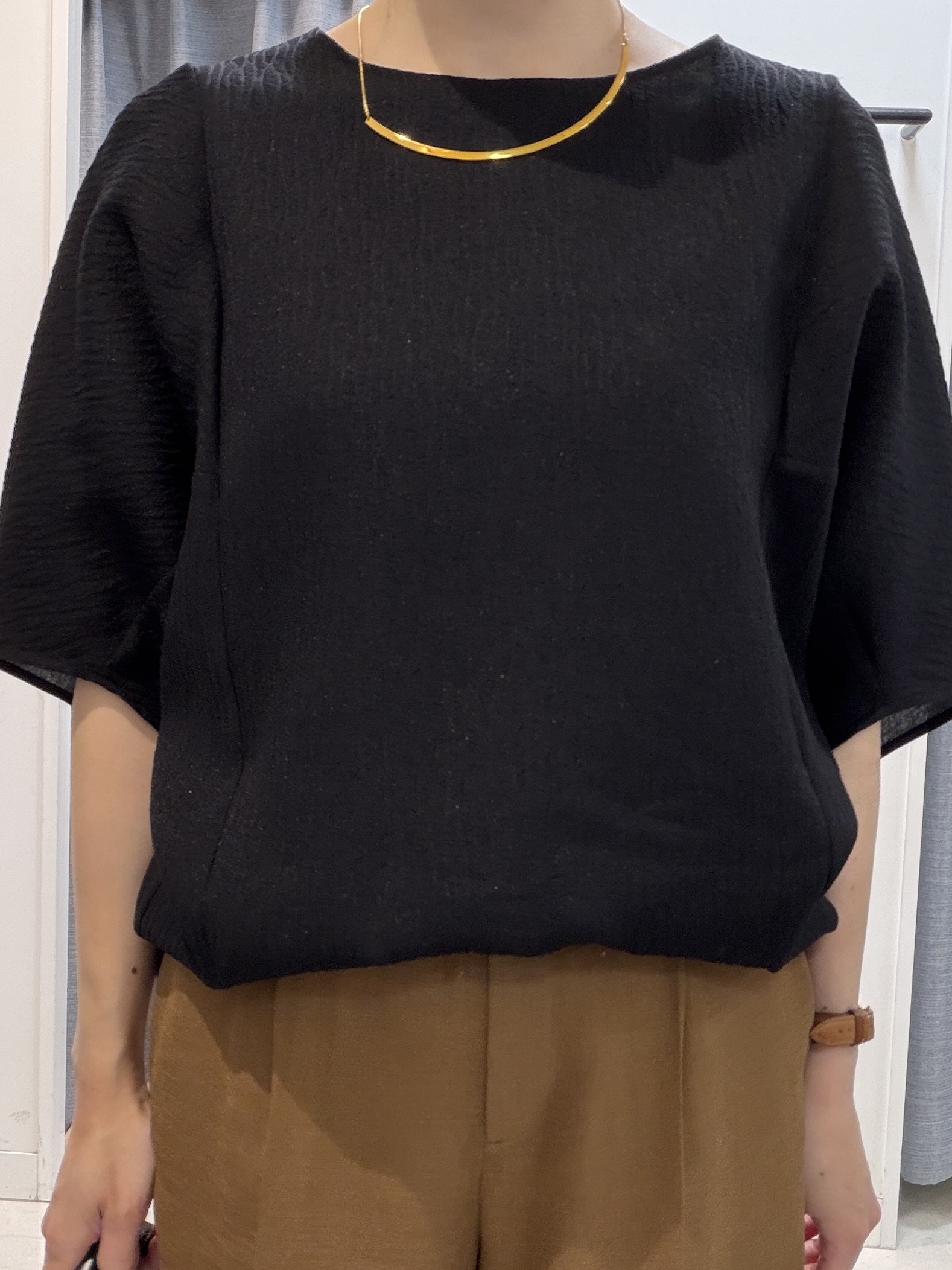shihoさんの「INDIVI｜【華奢見え】ジャカード ドルマントップス」を使ったコーディネート