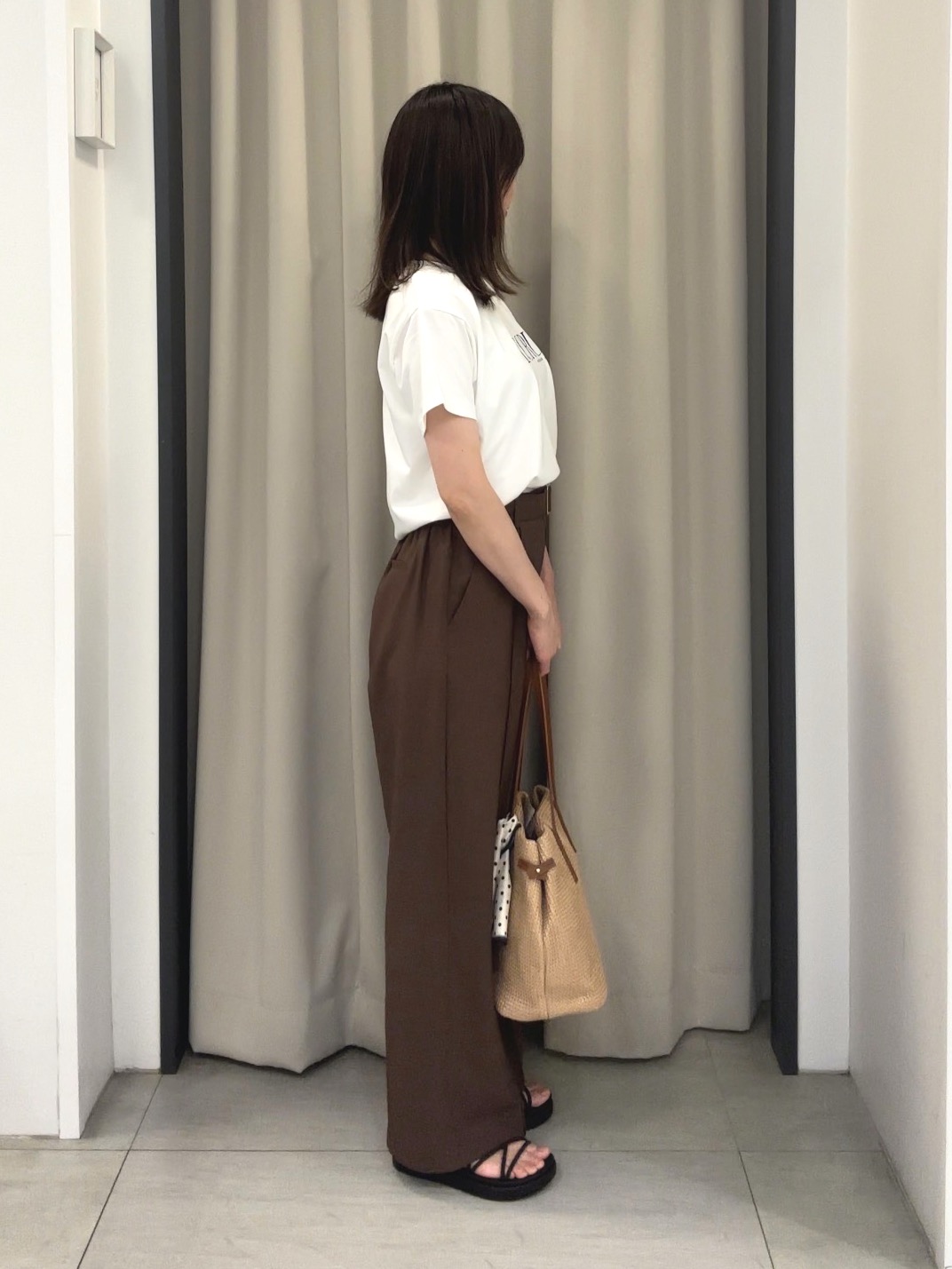 Nao さんの「grove｜【遮熱／吸水速乾／接触冷感／UVカット】ベーシックロゴTシャツ」を使ったコーディネート