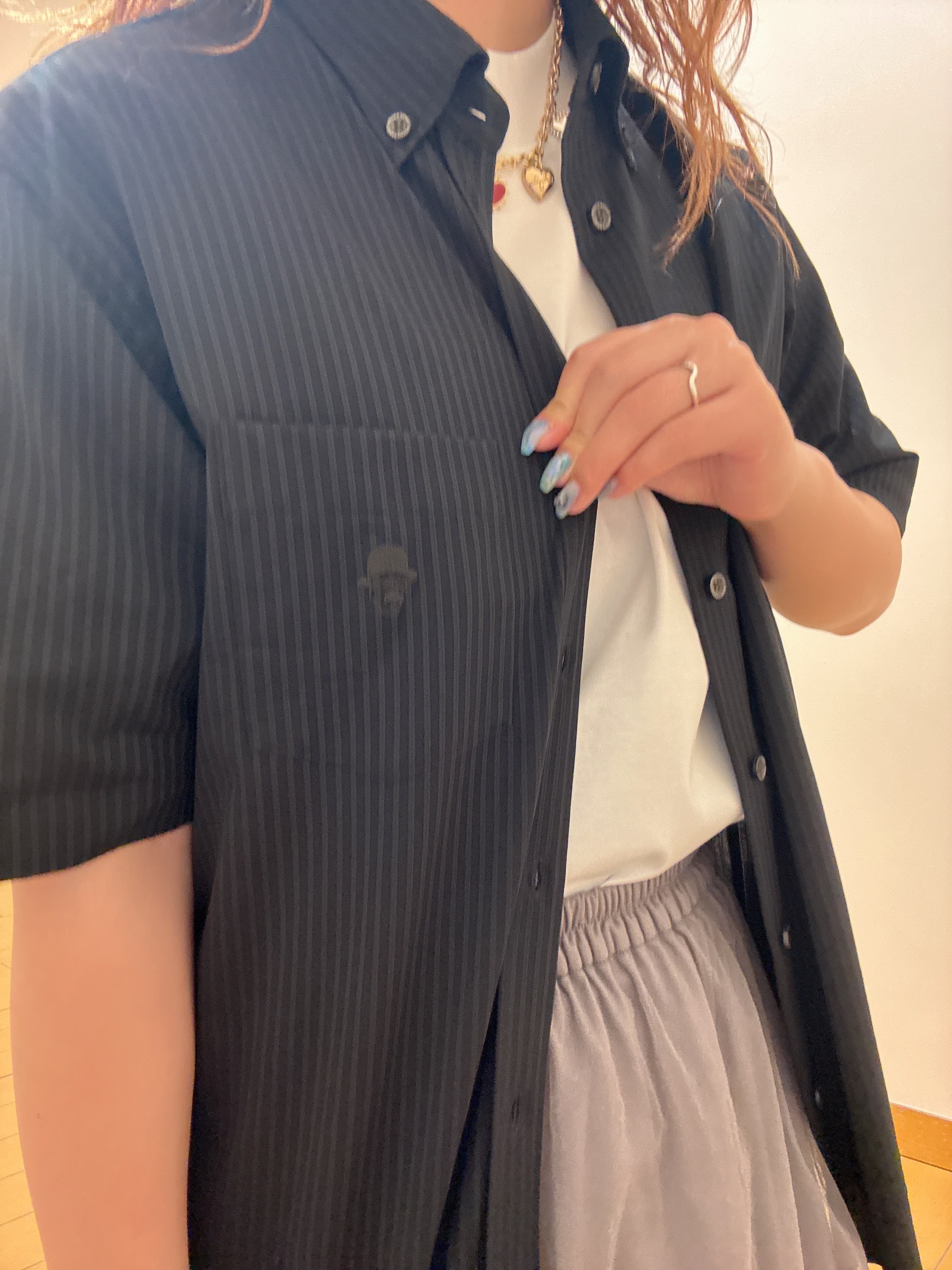 ヒナさんの「TAKEO KIKUCHI｜【接触冷感】アイスクリアコットン モックネック Tシャツ」を使ったコーディネート