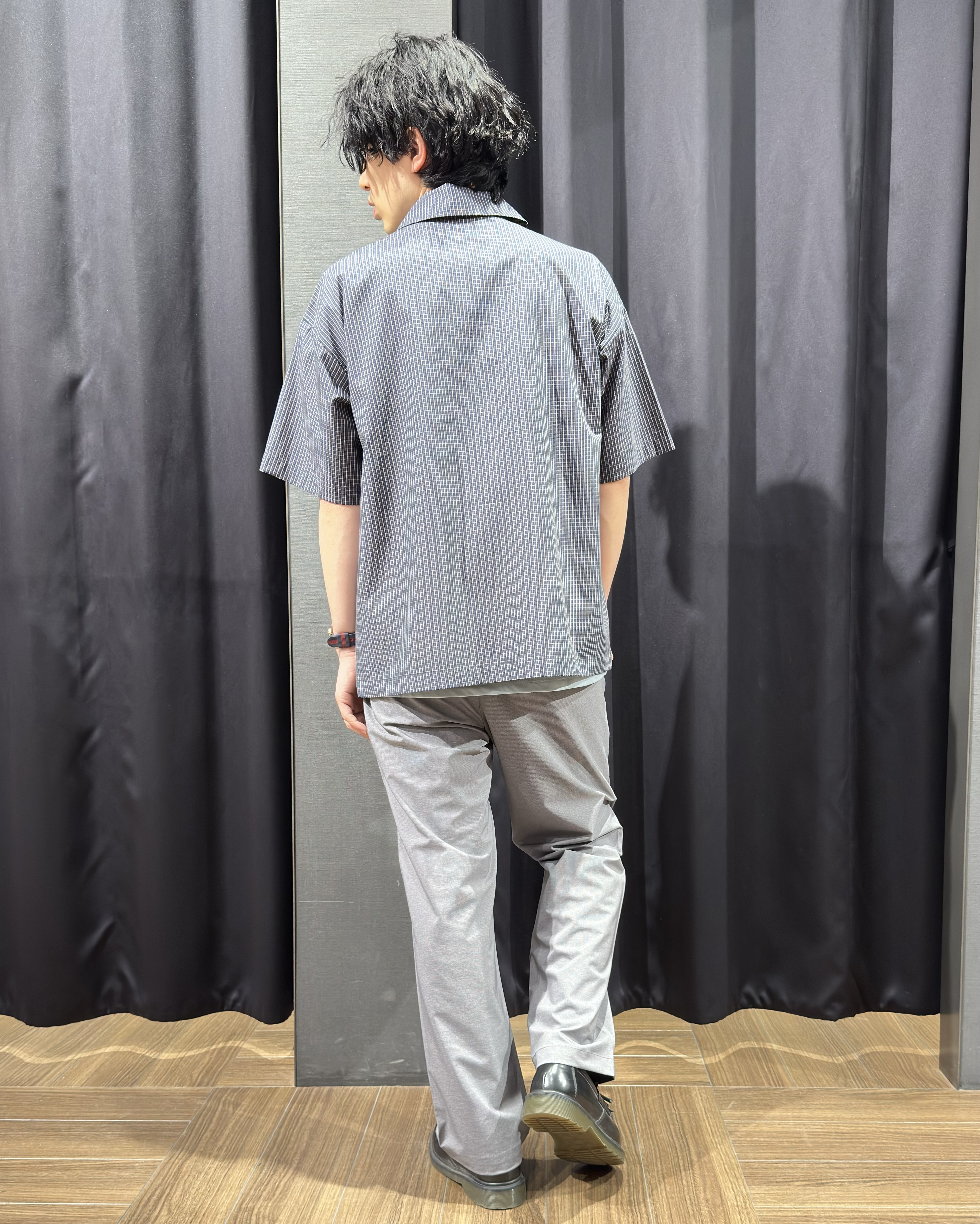 tomoyaさんの「THE SHOP TK｜半袖チェックジップシャツ 洗濯機OK」を使ったコーディネート