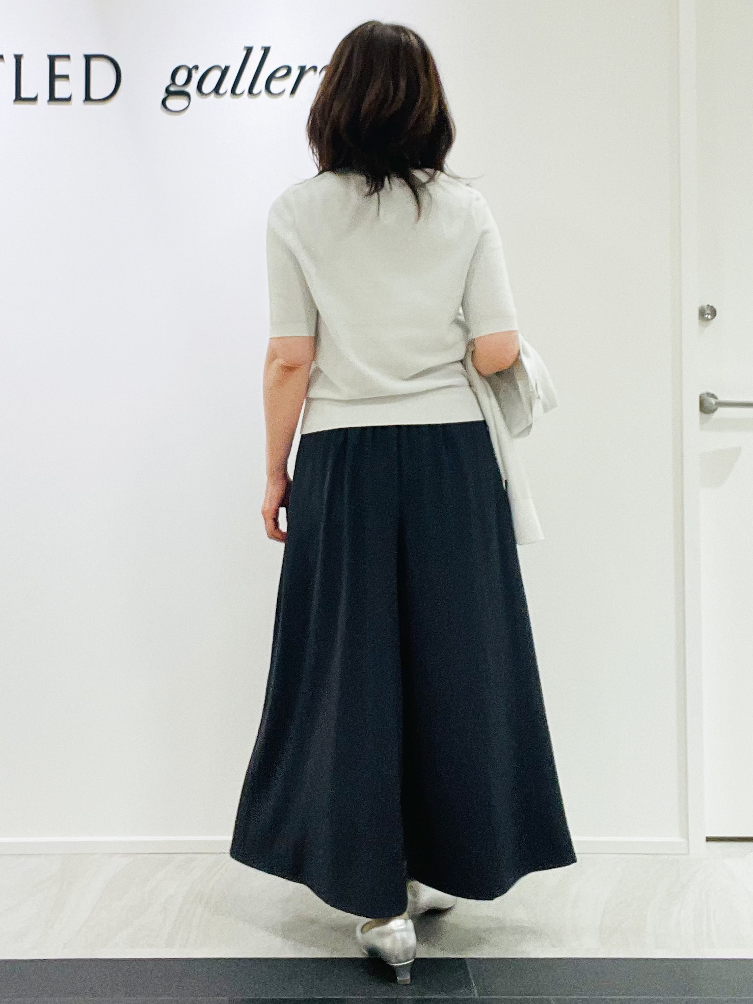 めいさんの「UNTITLED｜【アンサンブル可】ラメ混クルーネックプルオーバー」を使ったコーディネート