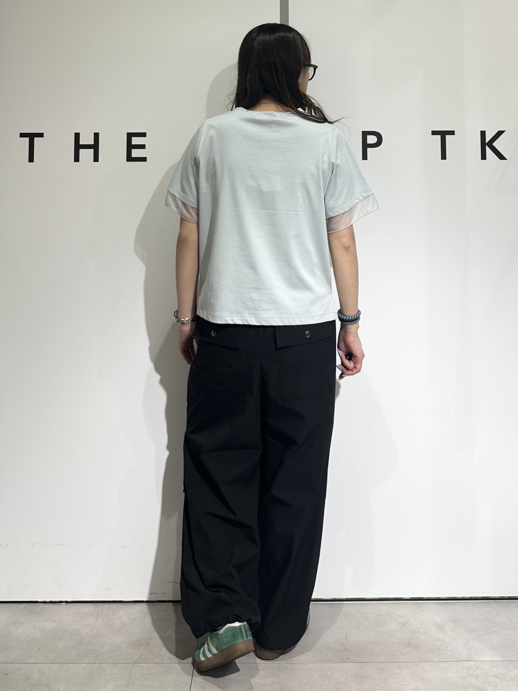 cottonさんの「THE SHOP TK｜【M-XL/ひんやり】上品な透け感 袖口シアーTシャツ」を使ったコーディネート