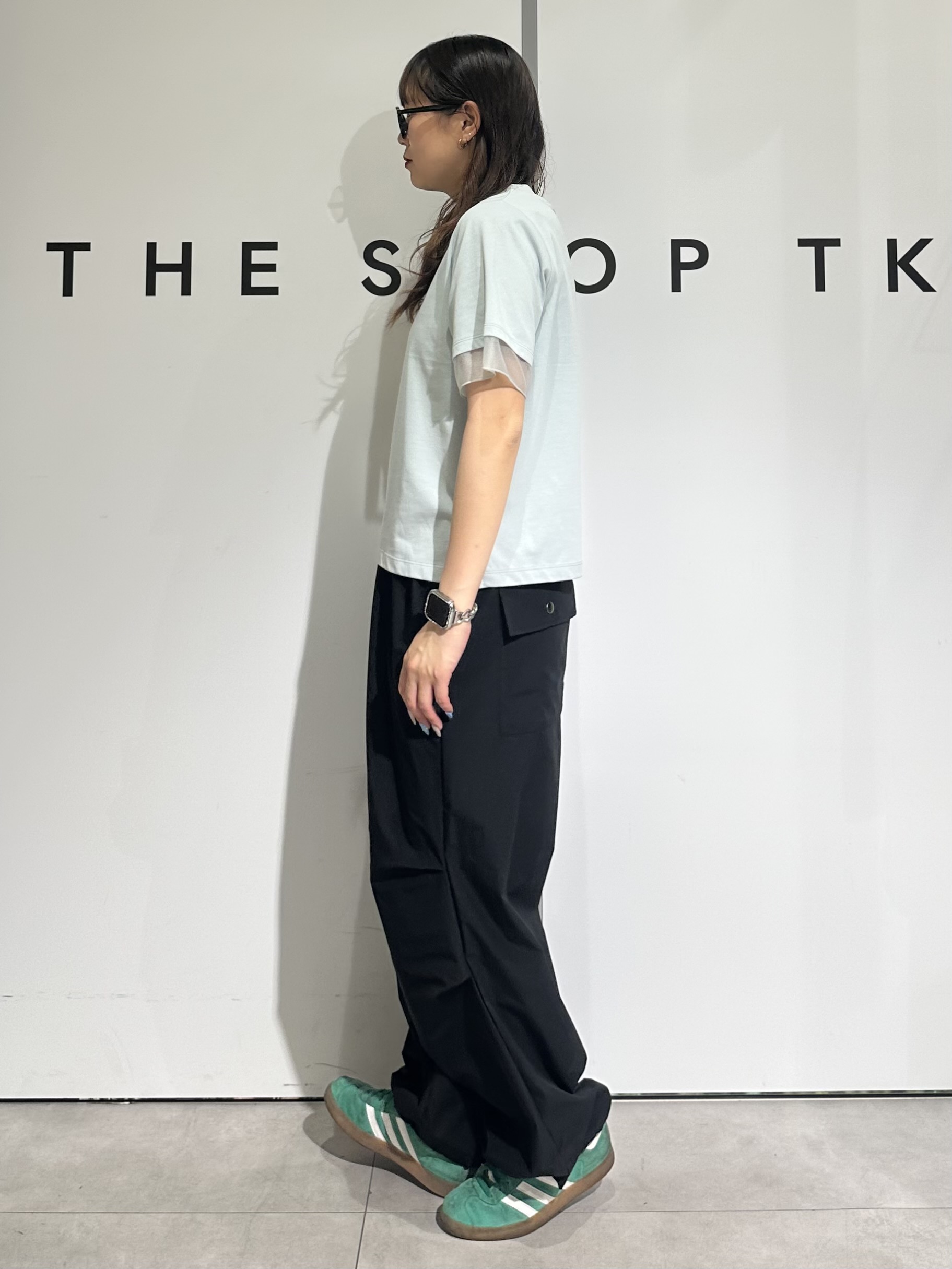 cottonさんの「THE SHOP TK｜【M-XL/ひんやり】上品な透け感 袖口シアーTシャツ」を使ったコーディネート