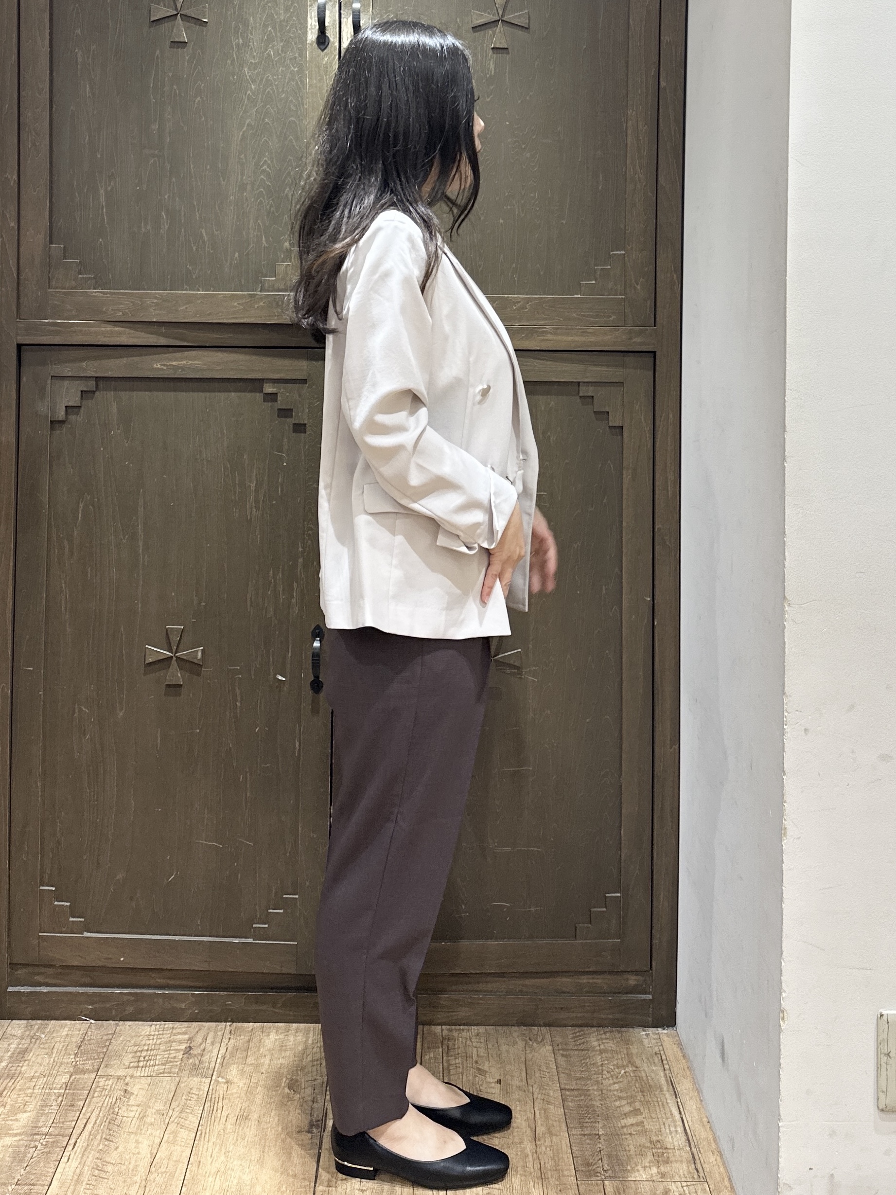 kanaさんの「index｜《再入荷》ダブルブレストテーラードジャケット【接触冷感／吸水速乾／イージーアイロン／防シワ／洗濯機O」を使ったコーディネート