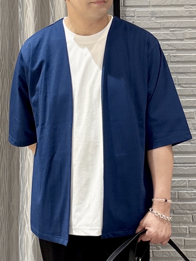 Pーyamaさんの「THE SHOP TK｜メッシュ五分袖カーディガン＋半袖Tシャツ セットアイテム 洗濯機OK」を使ったコーディネート