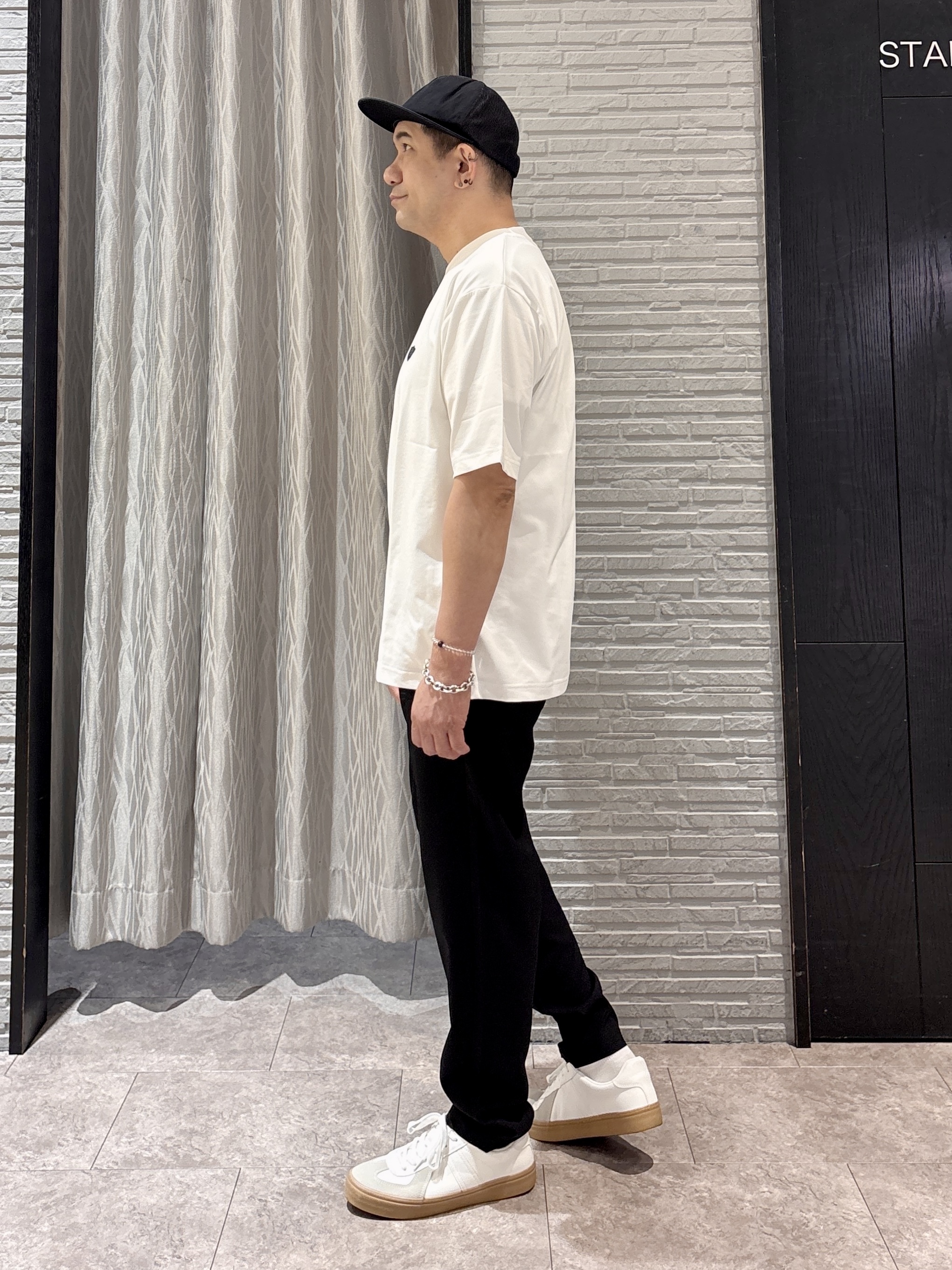 Pーyamaさんの「THE SHOP TK｜メッシュ五分袖カーディガン＋半袖Tシャツ セットアイテム 洗濯機OK」を使ったコーディネート