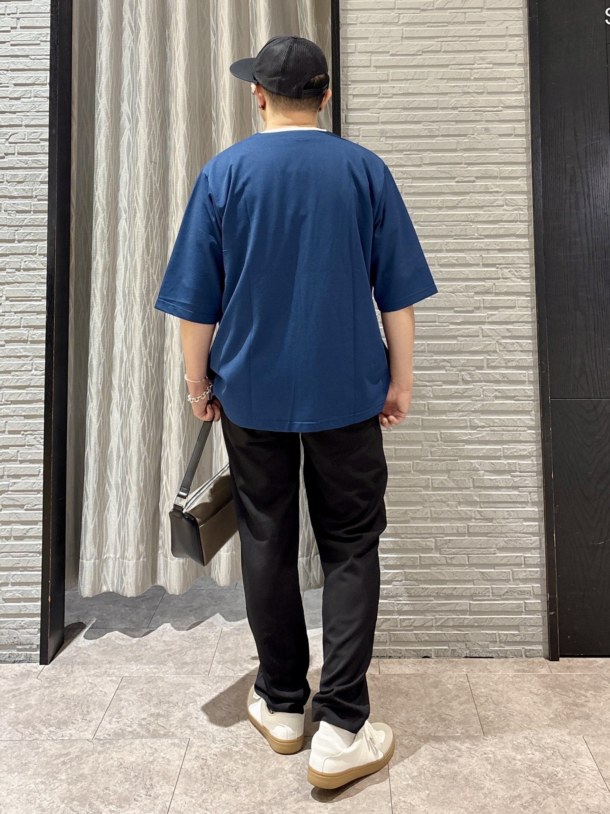 Pーyamaさんの「THE SHOP TK｜メッシュ五分袖カーディガン＋半袖Tシャツ セットアイテム 洗濯機OK」を使ったコーディネート