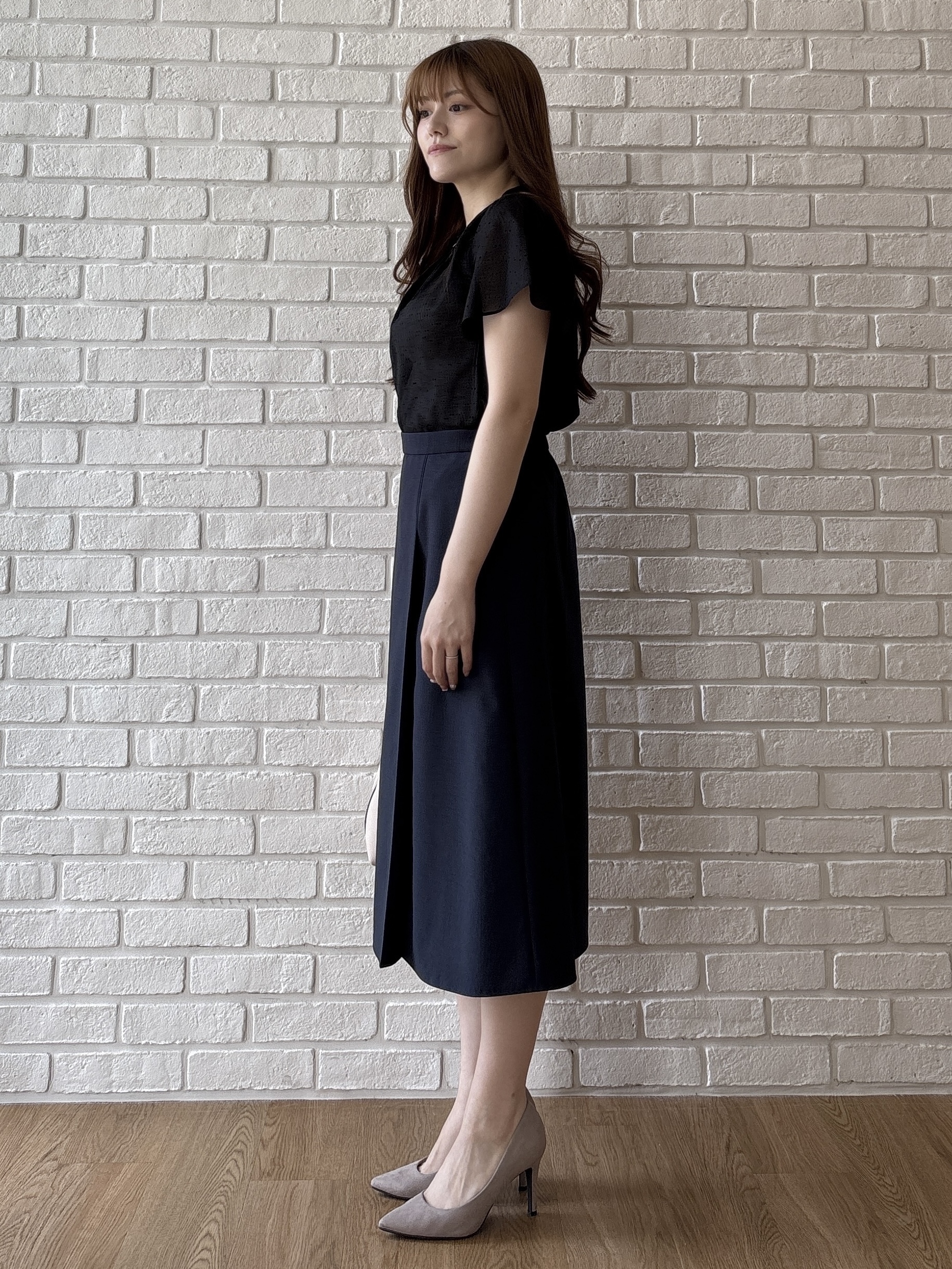 sayaさんの「COUP DE CHANCE｜【手洗い可／日本製】ドット柄フロッキープリントブラウス」を使ったコーディネート