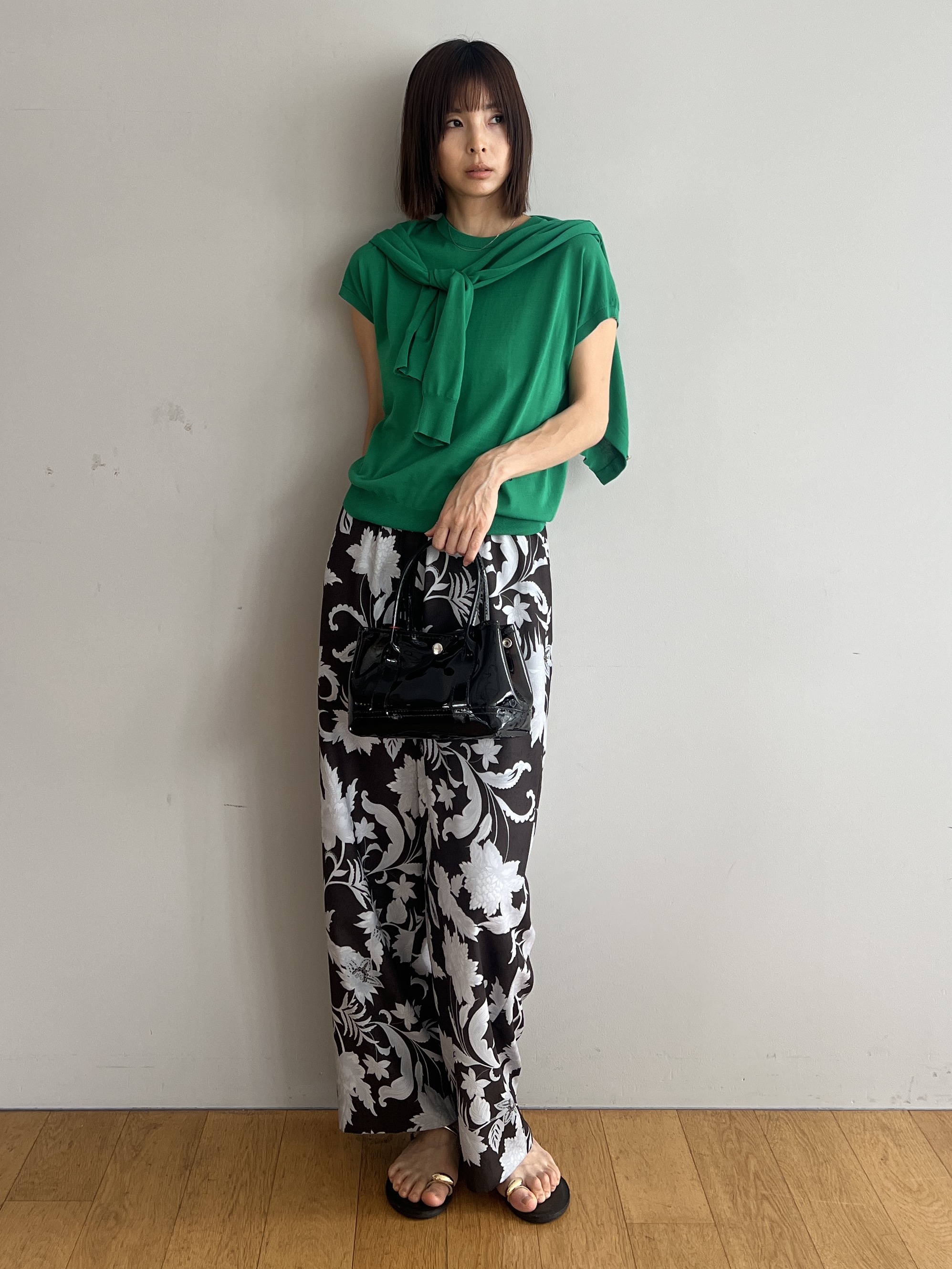 misaさんの「DRESSTERIOR｜【ウォッシャブル】コットンシルクフレンチスリーブニット」を使ったコーディネート
