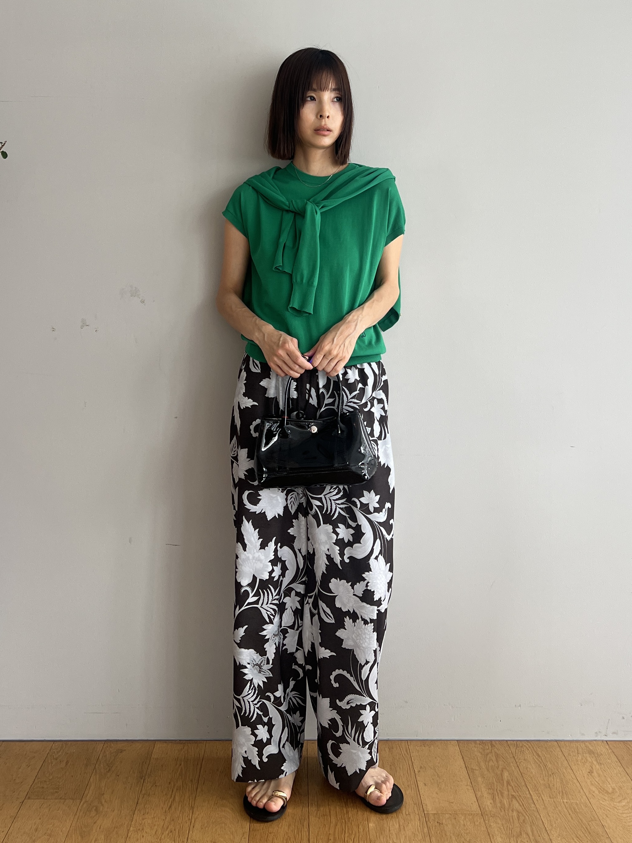 misaさんの「DRESSTERIOR｜【ウォッシャブル】コットンシルクフレンチスリーブニット」を使ったコーディネート