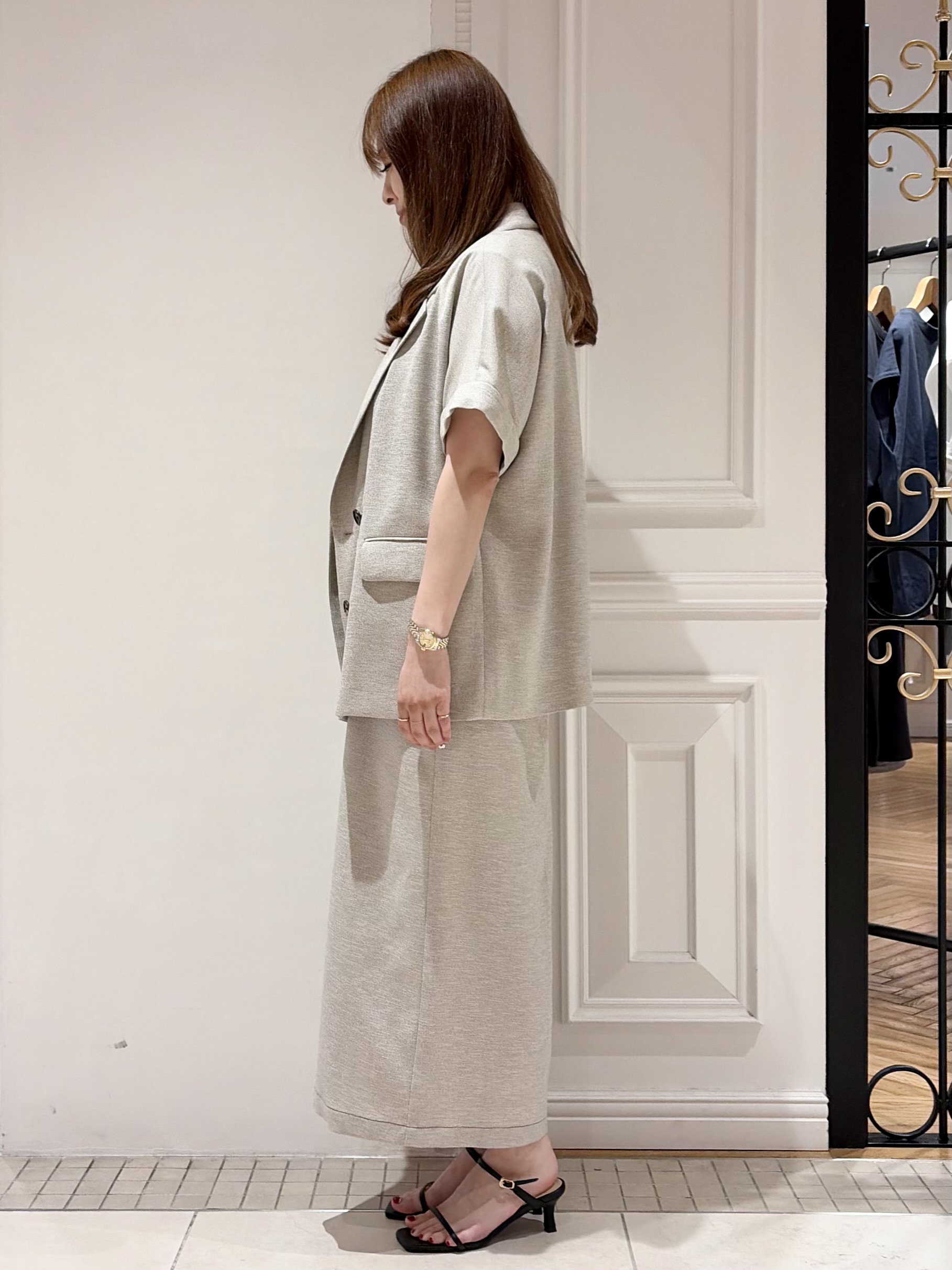 minowaさんの「DRESSTERIOR｜【セットアップ可/UVカット/接触冷感/吸水速乾】ウォッシャブル リネンライクドルマンジャケット」を使ったコーディネート