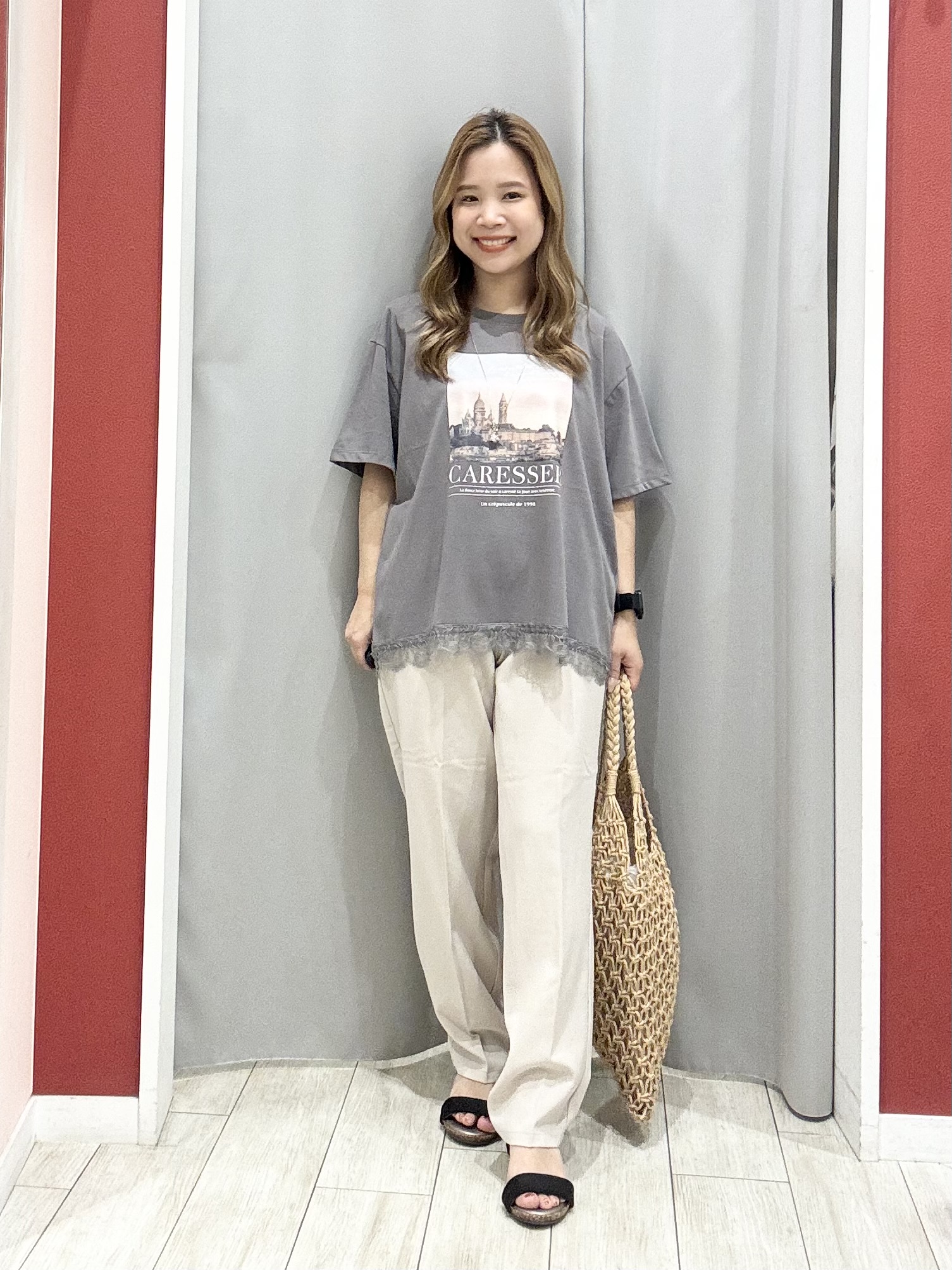 shioさんの「SHOO･LA･RUE｜【S-LL/洗濯機可/綿100%】やわらかシアーデニム 5分袖ポケットシャツ」を使ったコーディネート