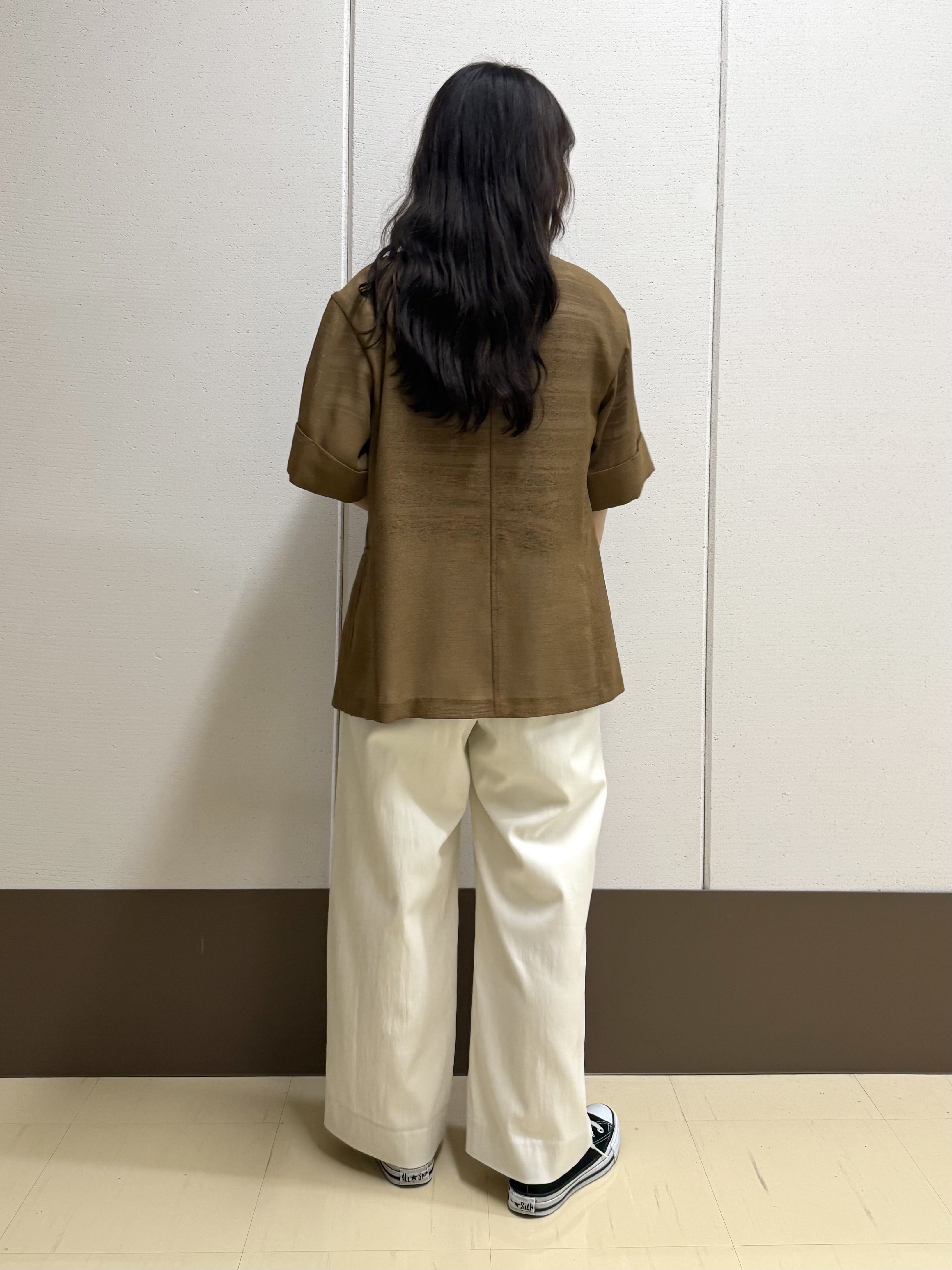 mamiさんの「INDIVI｜【ゆったり／着映え】ボーダーリラクシーTシャツ」を使ったコーディネート