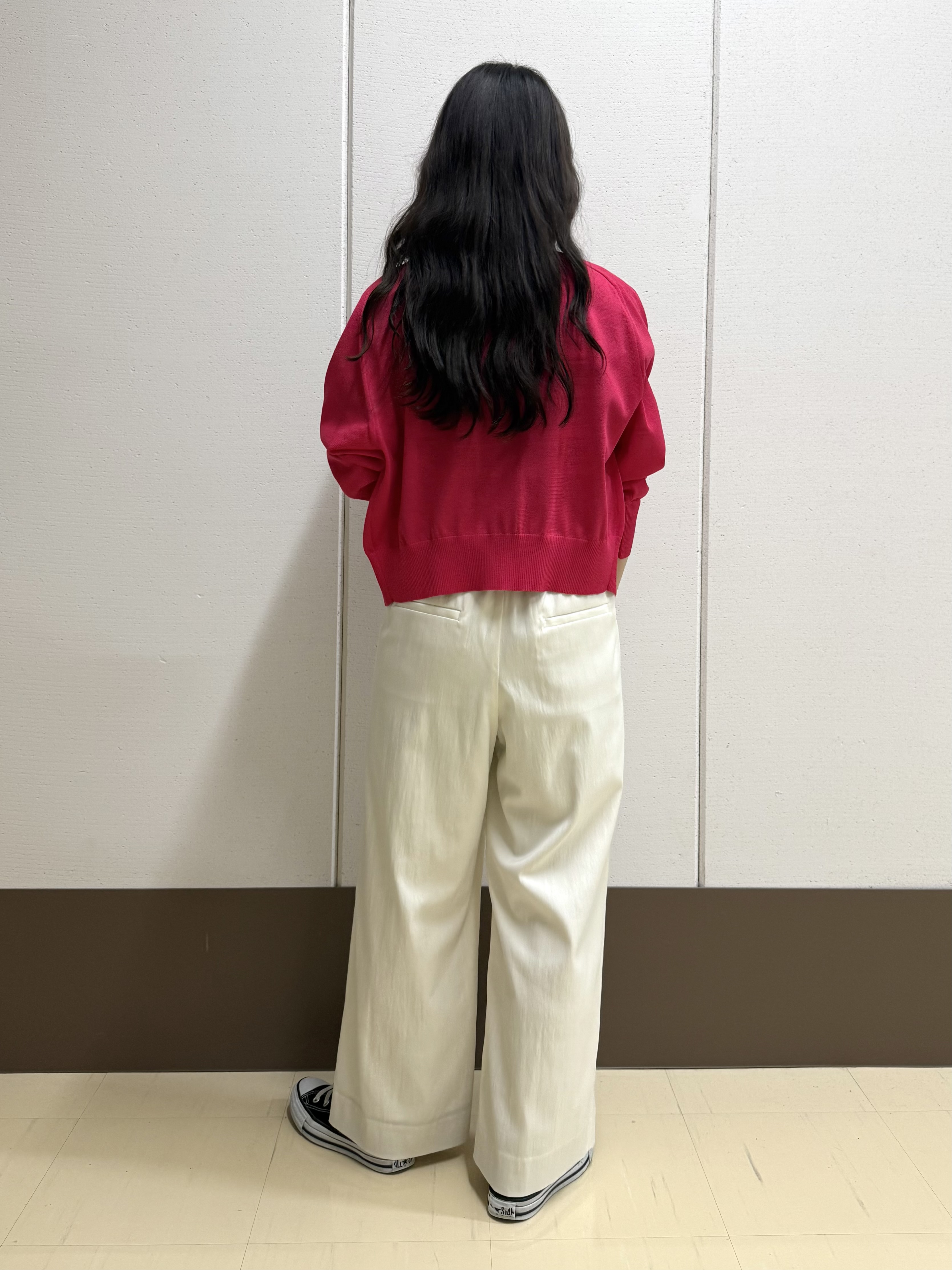 mamiさんの「INDIVI｜【ゆったり／着映え】ボーダーリラクシーTシャツ」を使ったコーディネート