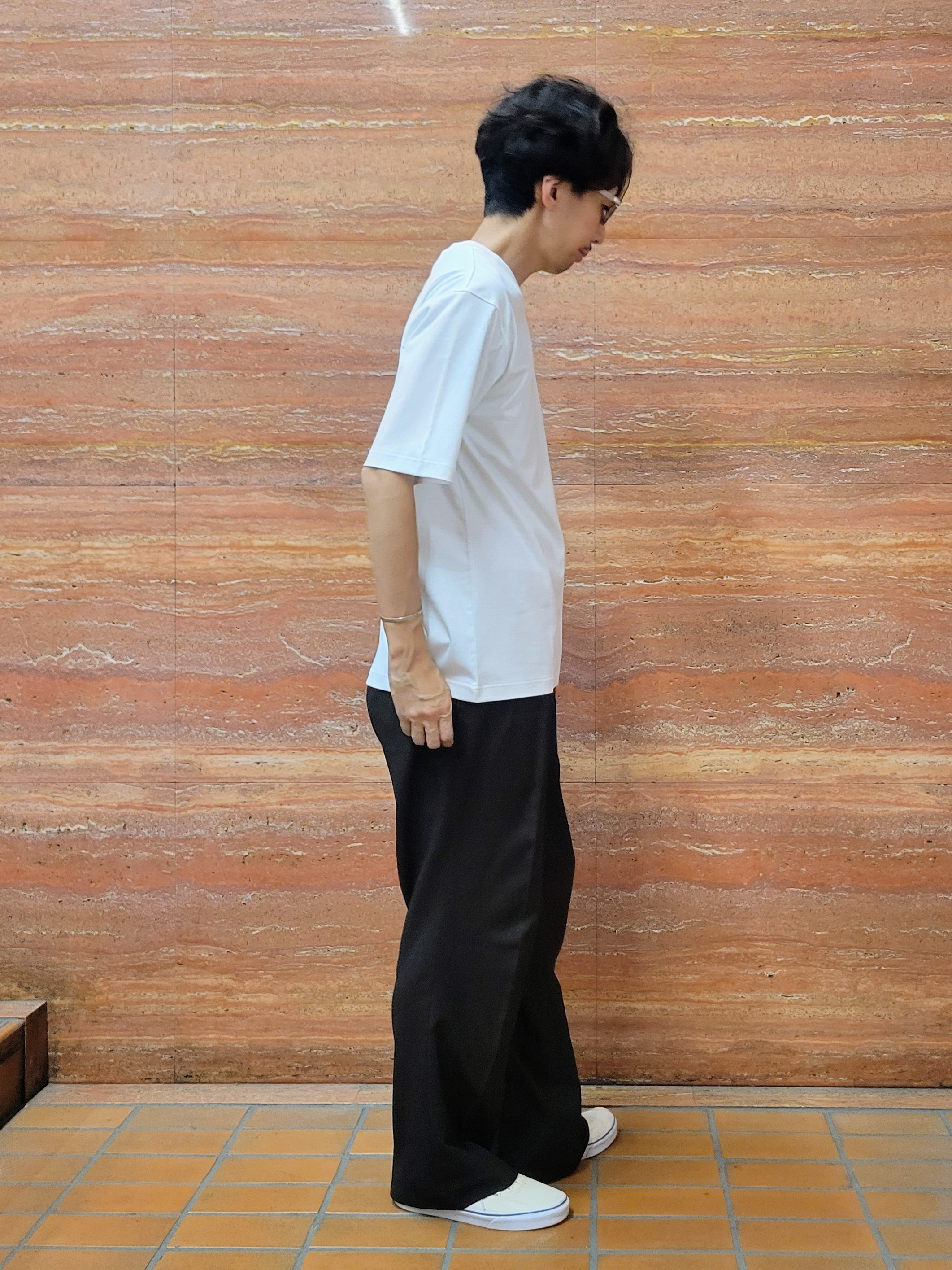 piroyaさんの「TAKEO KIKUCHI｜【BOWLER HAT LABEL】アイスクリアコットン ピンナップガール 半袖Tシャツ」を使ったコーディネート