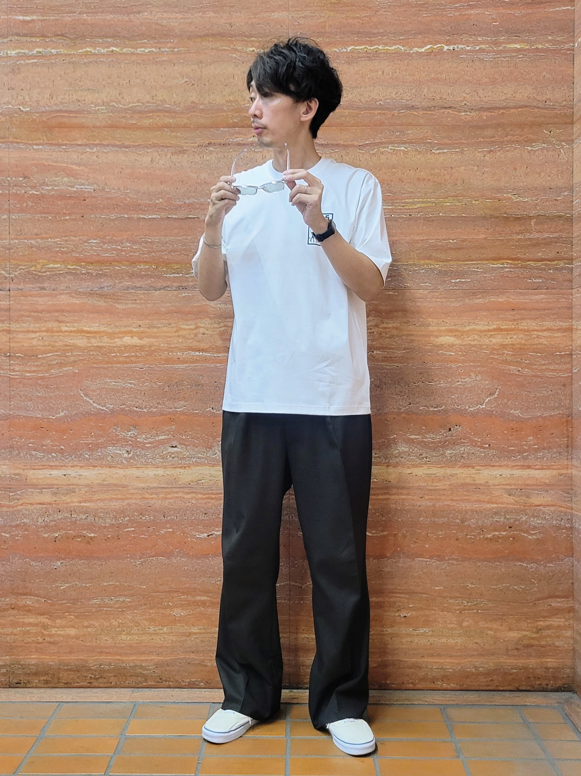 piroyaさんの「TAKEO KIKUCHI｜【BOWLER HAT LABEL】アイスクリアコットン ピンナップガール 半袖Tシャツ」を使ったコーディネート