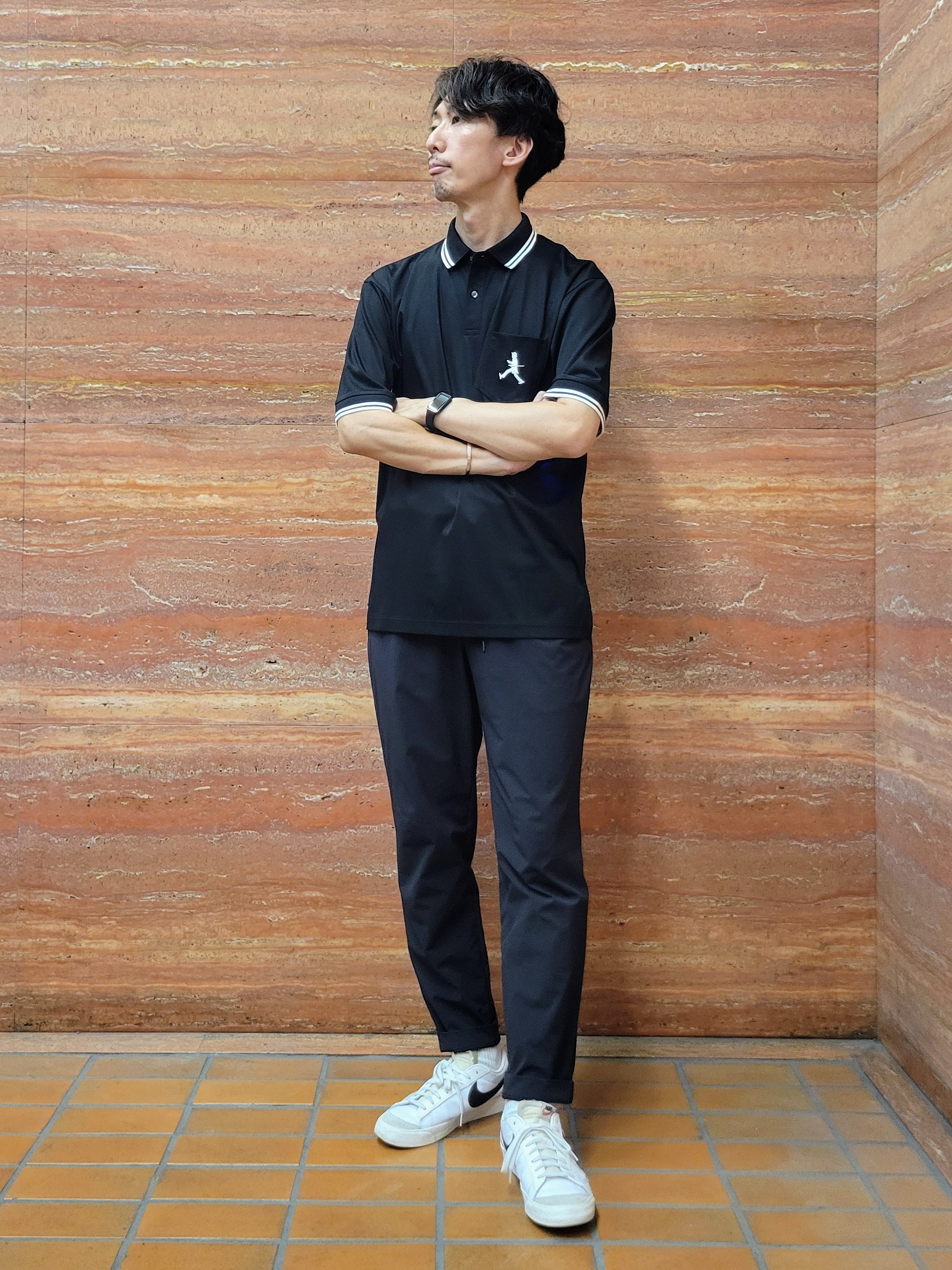 piroyaさんの「TAKEO KIKUCHI｜【BOWLER HAT LABEL】アイスクリアコットン ボーラーハットウォーカー ポロシャツ」を使ったコーディネート
