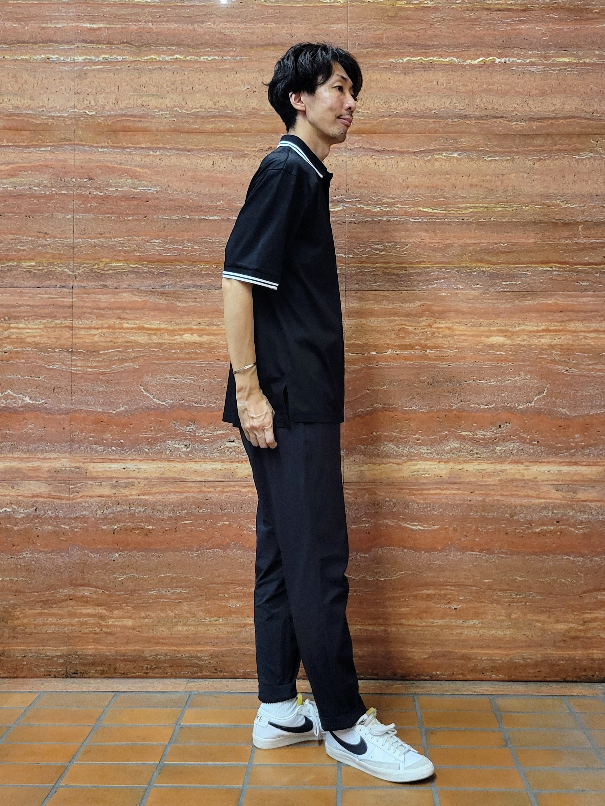 piroyaさんの「TAKEO KIKUCHI｜【BOWLER HAT LABEL】アイスクリアコットン ボーラーハットウォーカー ポロシャツ」を使ったコーディネート