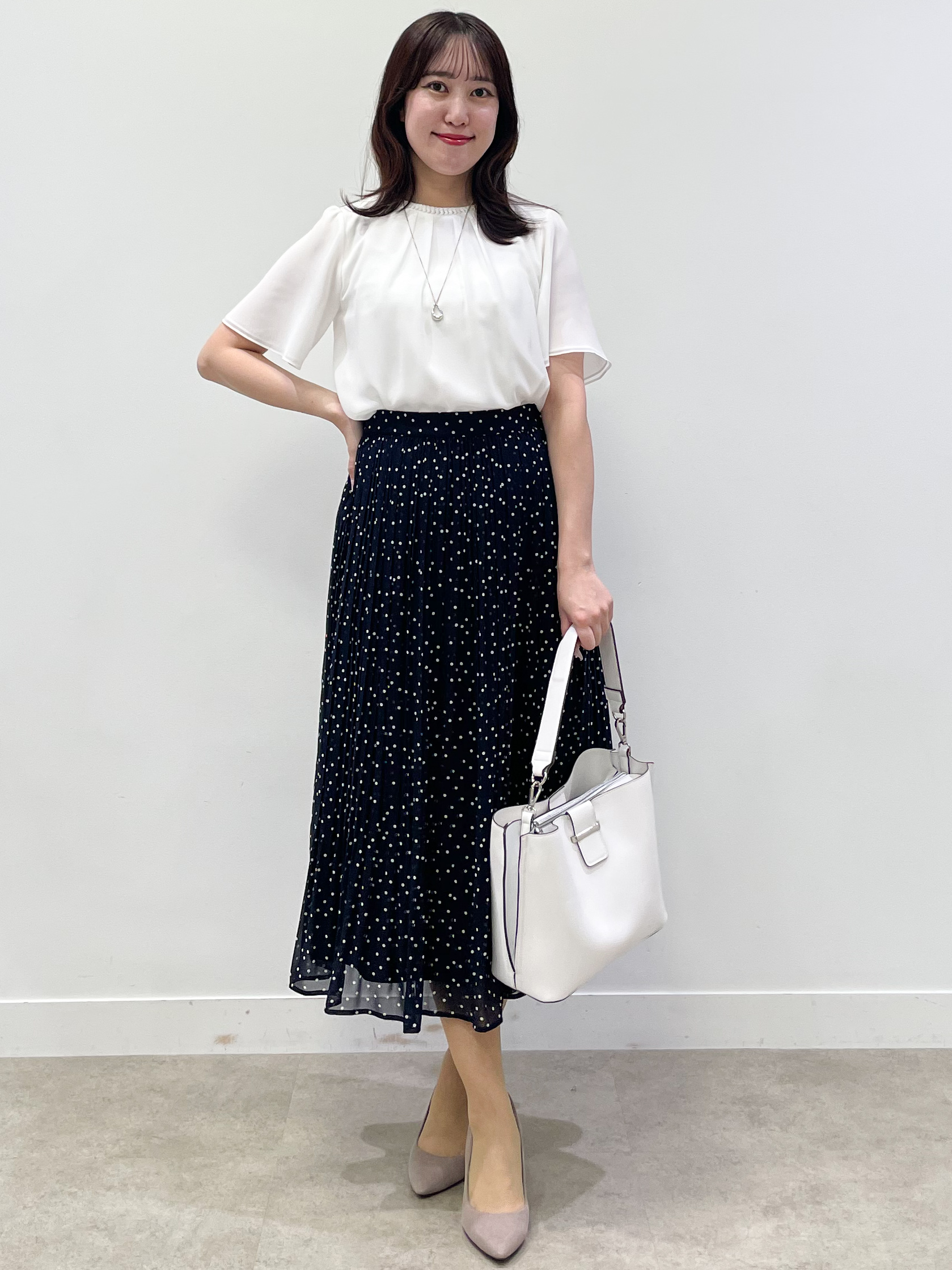 yukariさんの「Reflect｜【S-4Lサイズ/UVカット／接触冷感】シフォンジャージブラウス」を使ったコーディネート