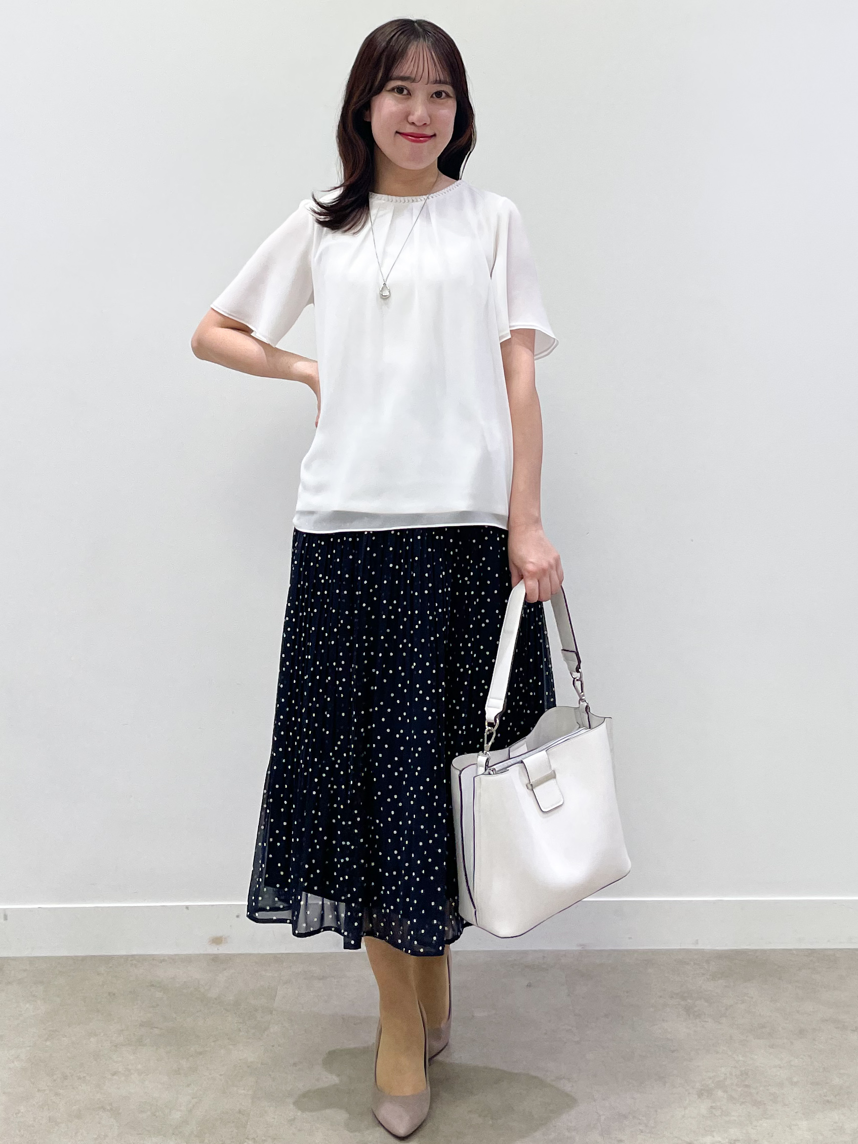 yukariさんの「Reflect｜【S-4Lサイズ/UVカット／接触冷感】シフォンジャージブラウス」を使ったコーディネート
