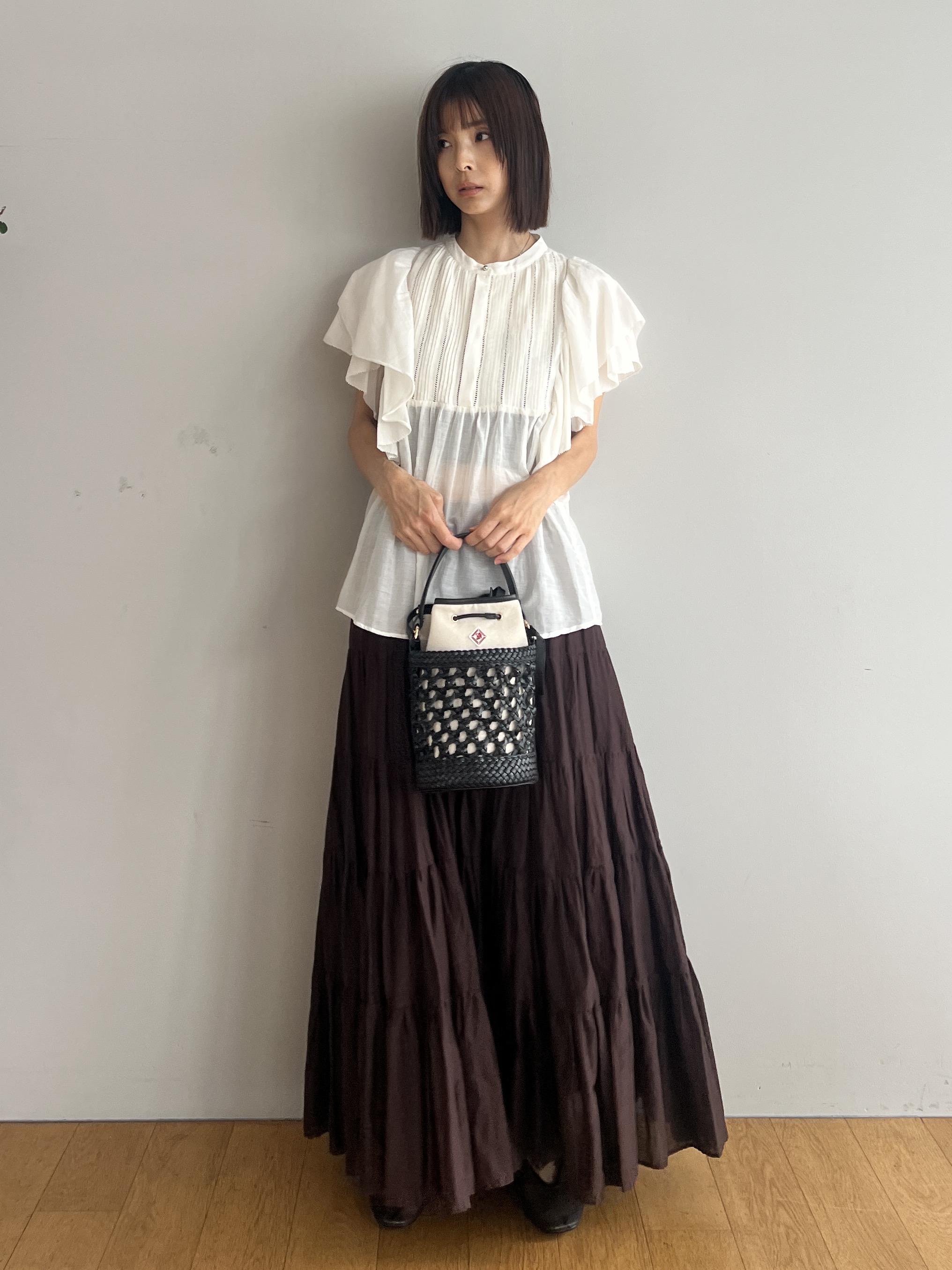 misaさんの「DRESSTERIOR｜【otonaMUSE5月号掲載/3WAY】メッシュ＆キャンバス バケツBAG」を使ったコーディネート