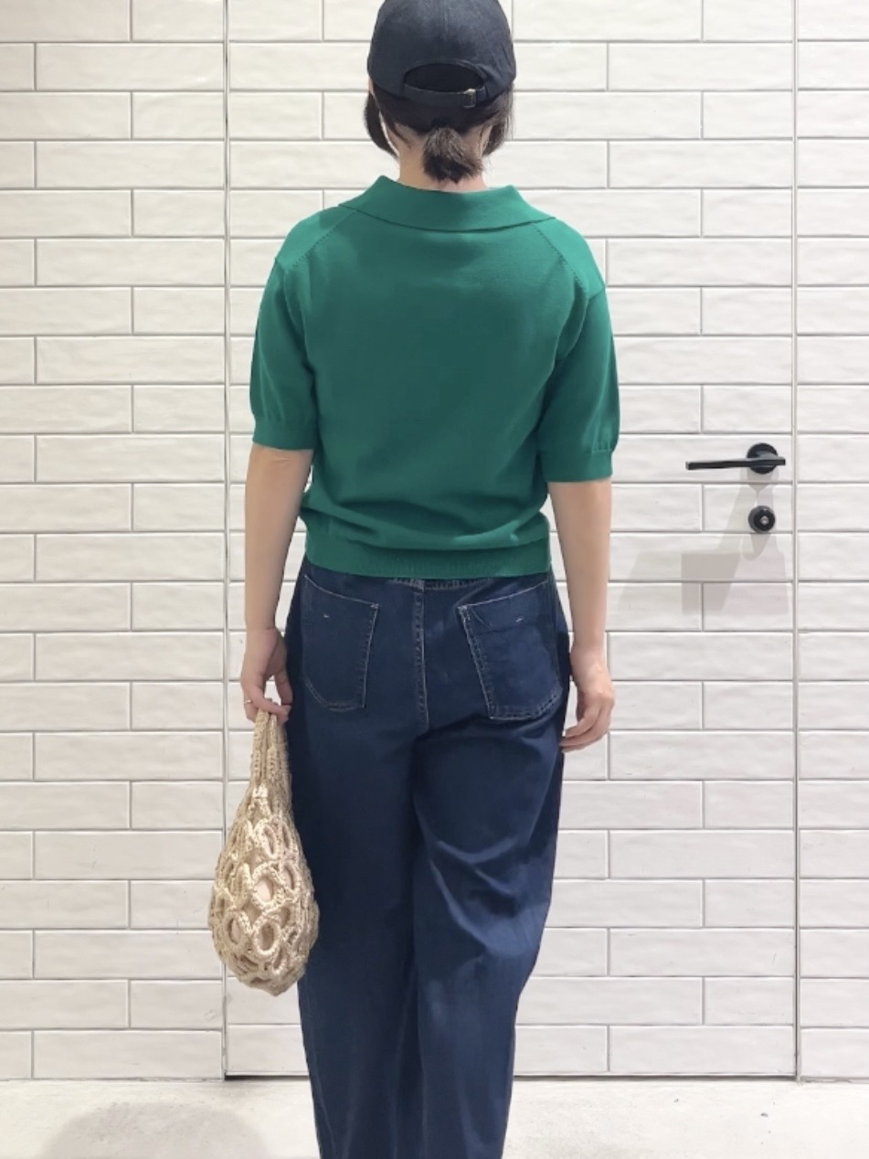 しおりさんの「OPAQUE.CLIP｜ビッグポロ衿ニット【洗濯機OK】」を使ったコーディネート
