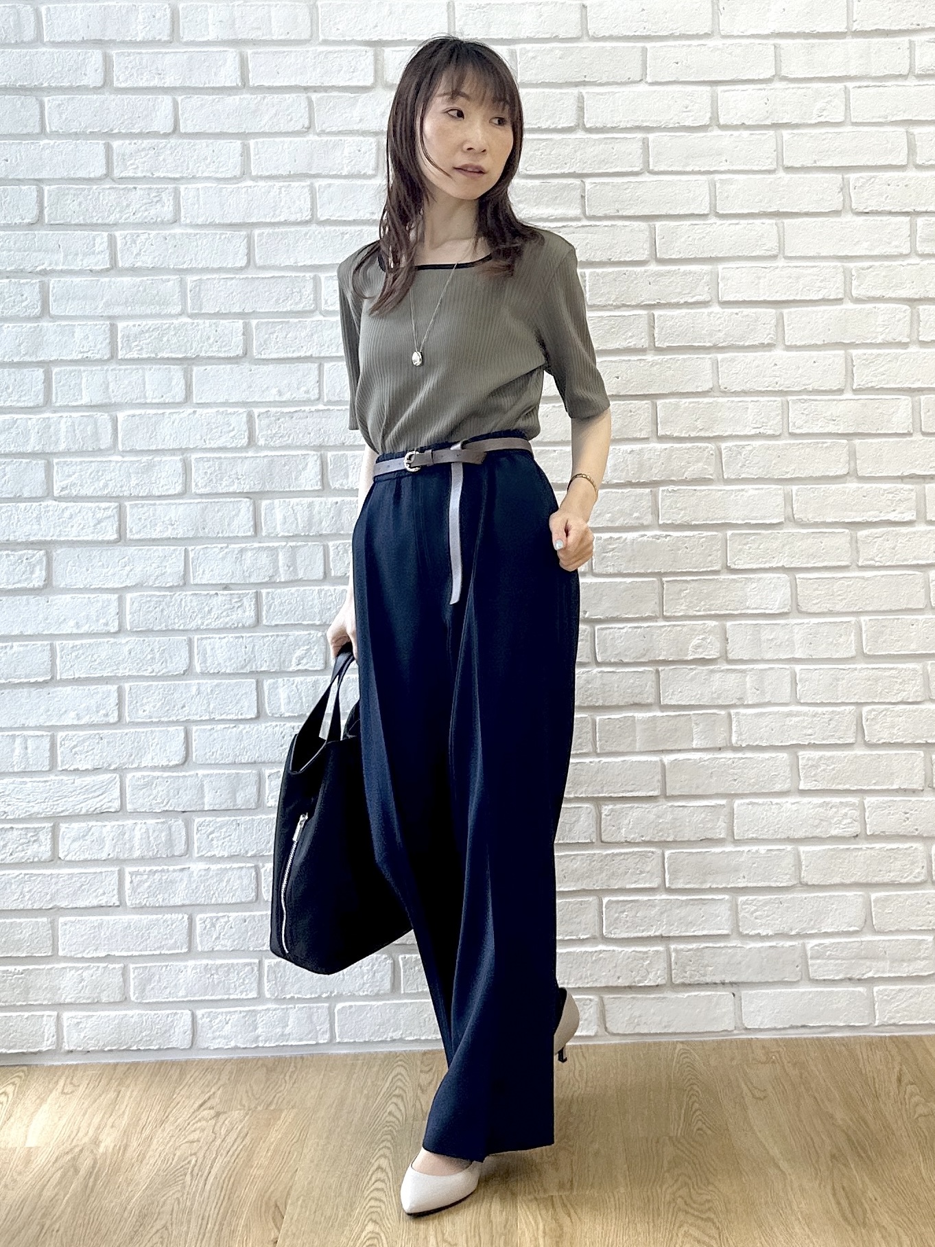 Miwaさんの「UNTITLED｜【ステンレスチェーン】モダンビーンズトップ」を使ったコーディネート