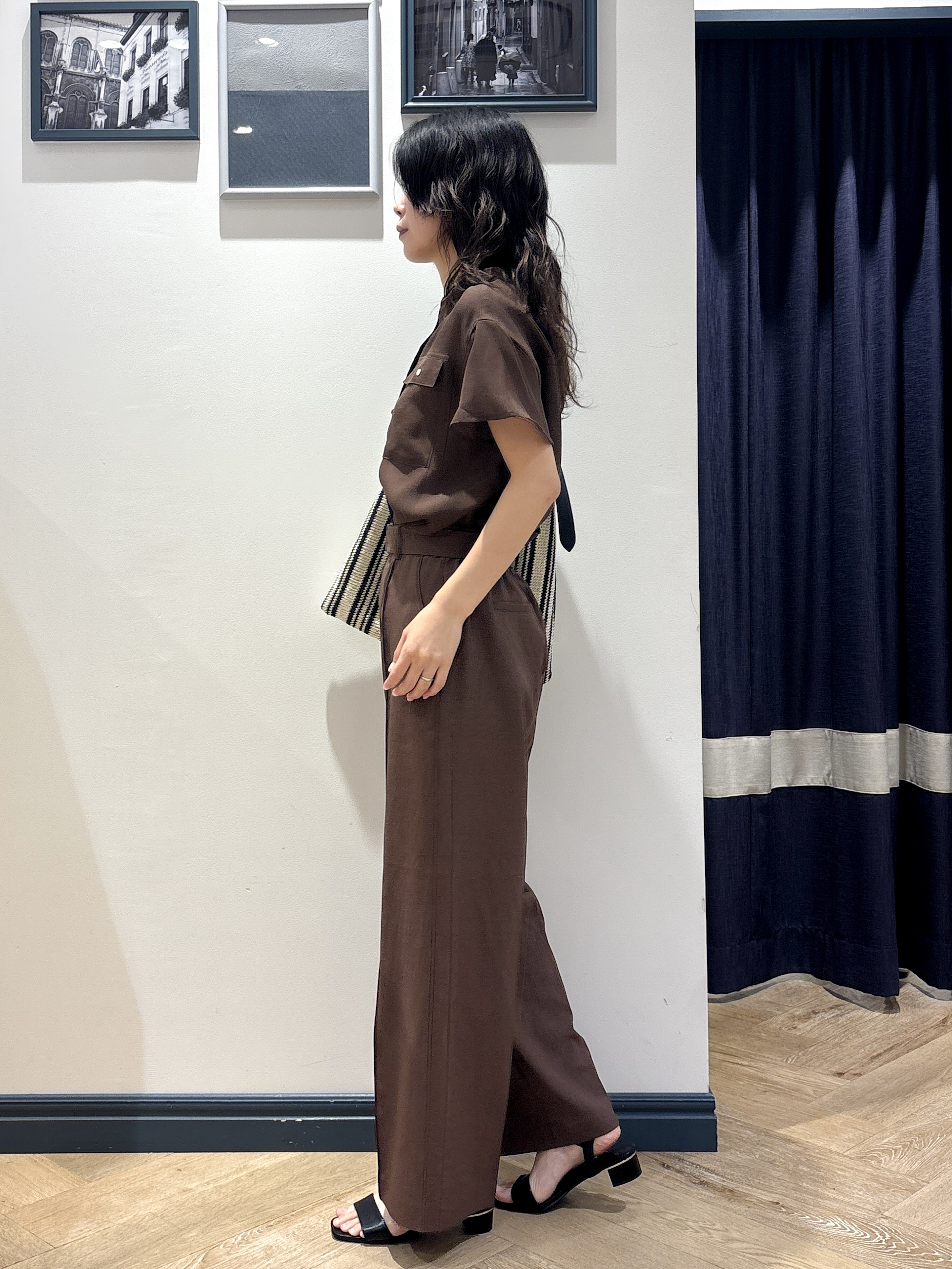ayakaさんの「grove｜【洗濯機OK・ひんやり/SETUP可】シワになりにくい、フレアスリーブブラウス」を使ったコーディネート