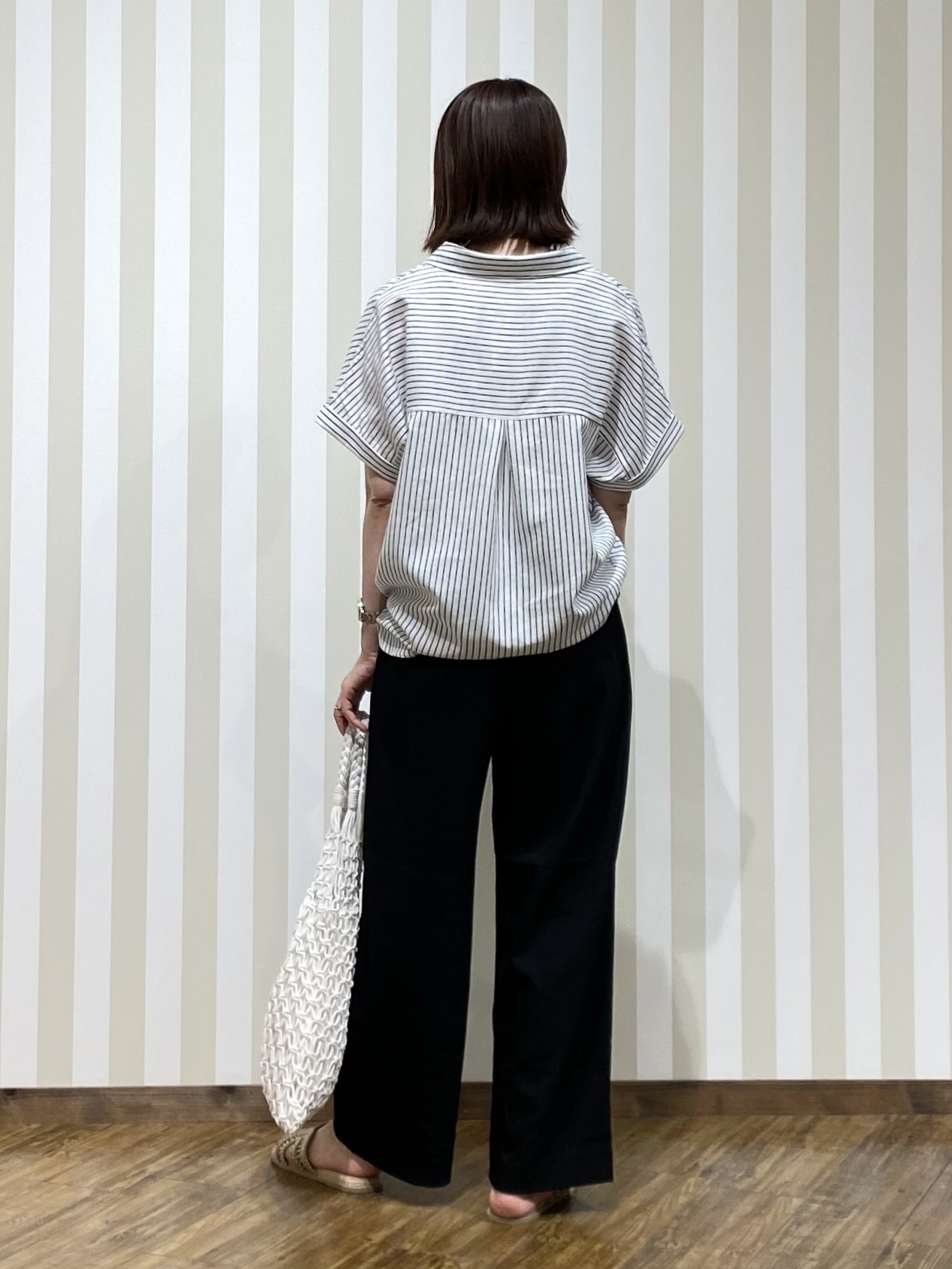 SAOさんの「SHOO･LA･RUE｜【ひんやり/UV】インせず着られる フレンチリネンスキッパーシャツ」を使ったコーディネート