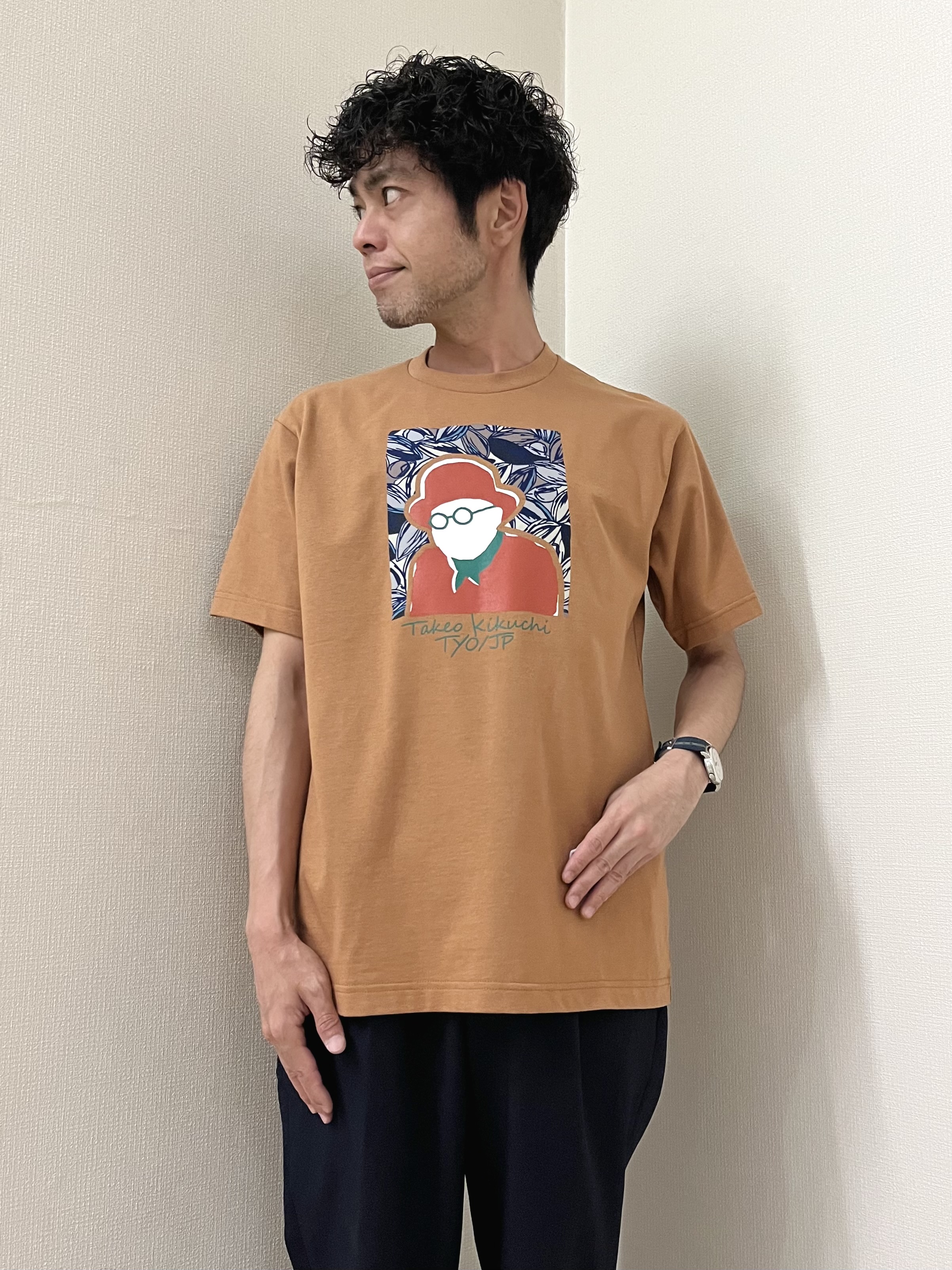 URAさんの「TAKEO KIKUCHI｜リップル小花シャツ」を使ったコーディネート
