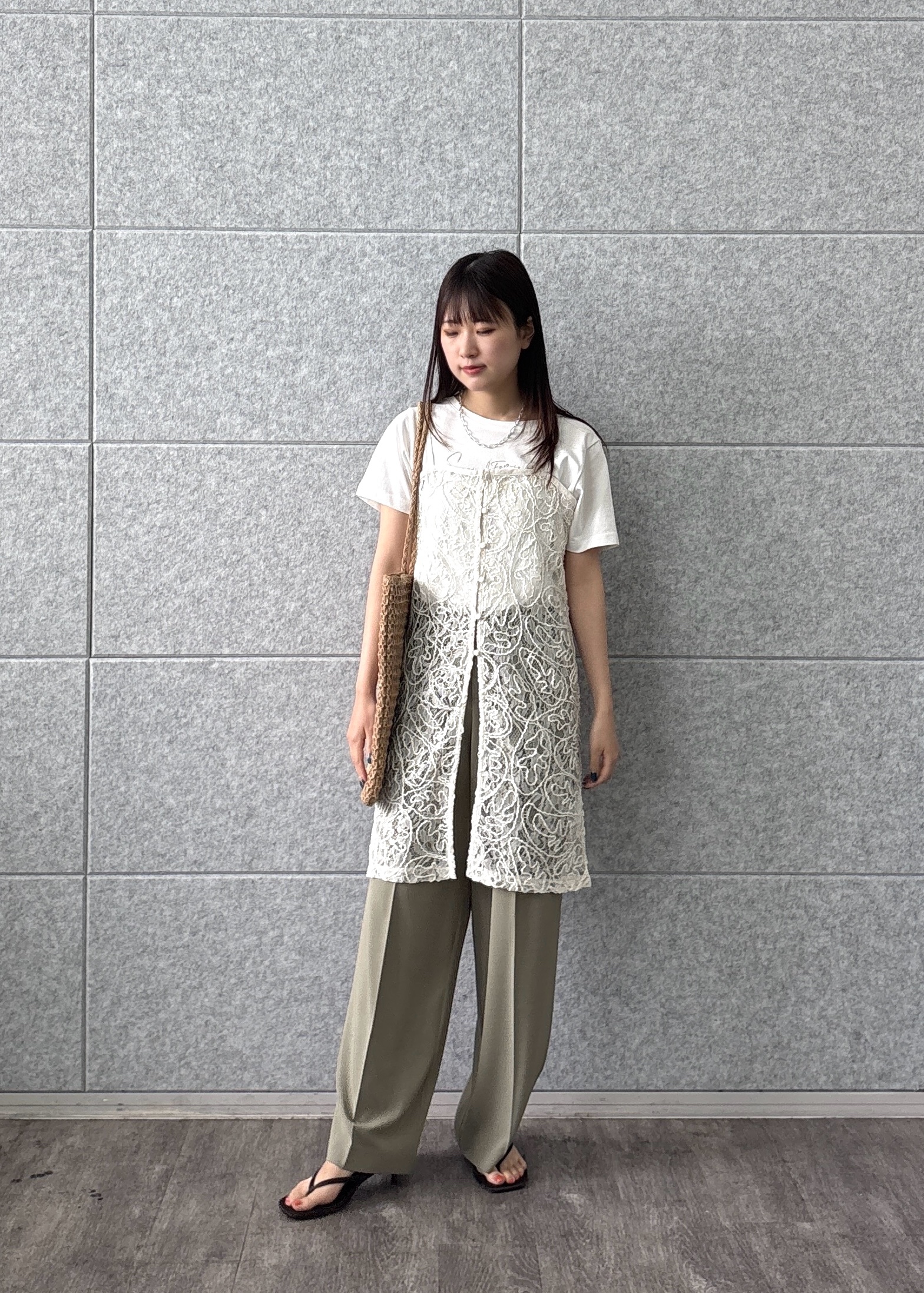 Renoさんの「INDIVI｜3DプリントロゴTシャツ」を使ったコーディネート