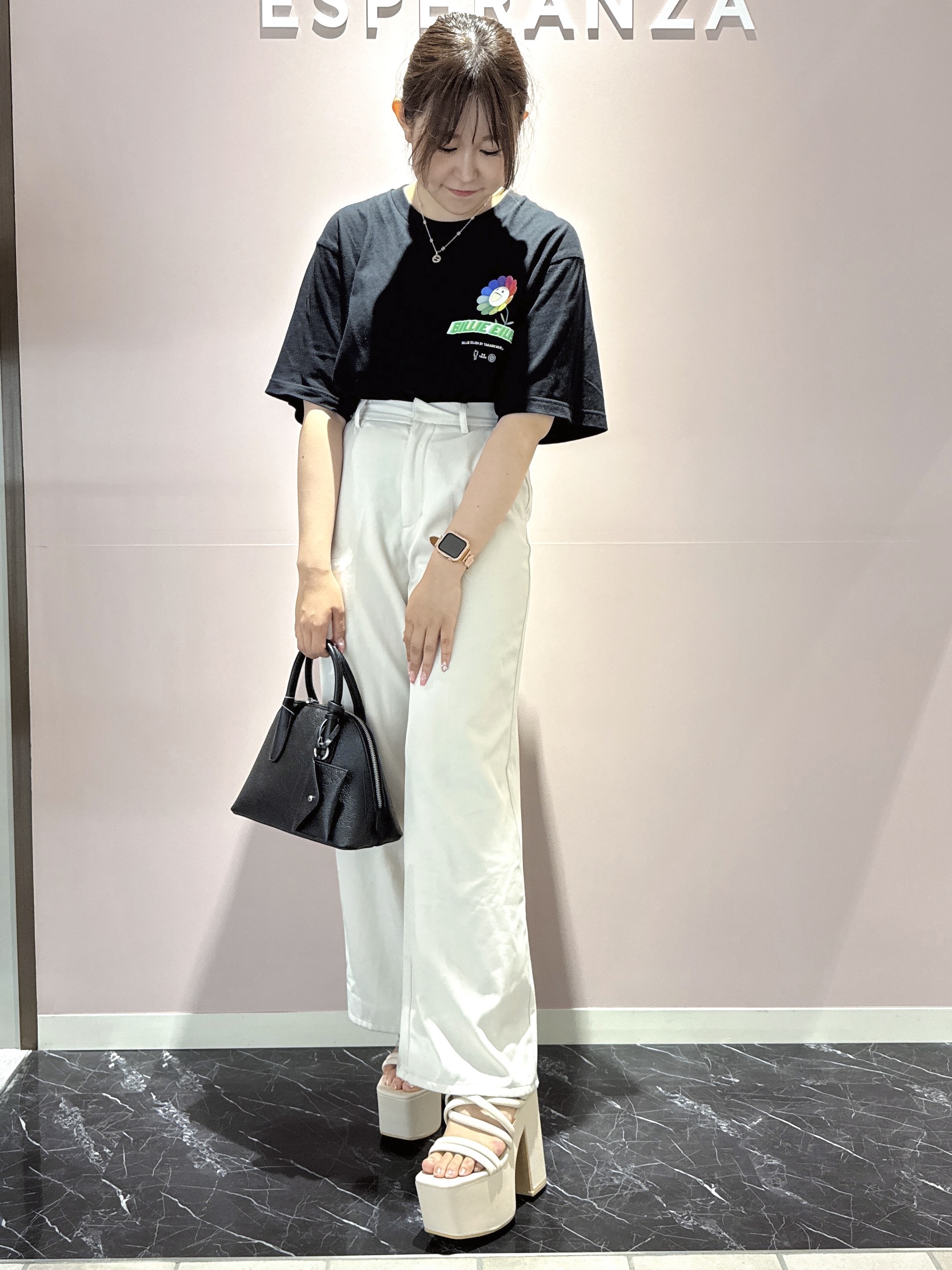 neinaさんの「ESPERANZA｜【NEWシリーズ】アゲ盛りチューブミュール 26SS」を使ったコーディネート