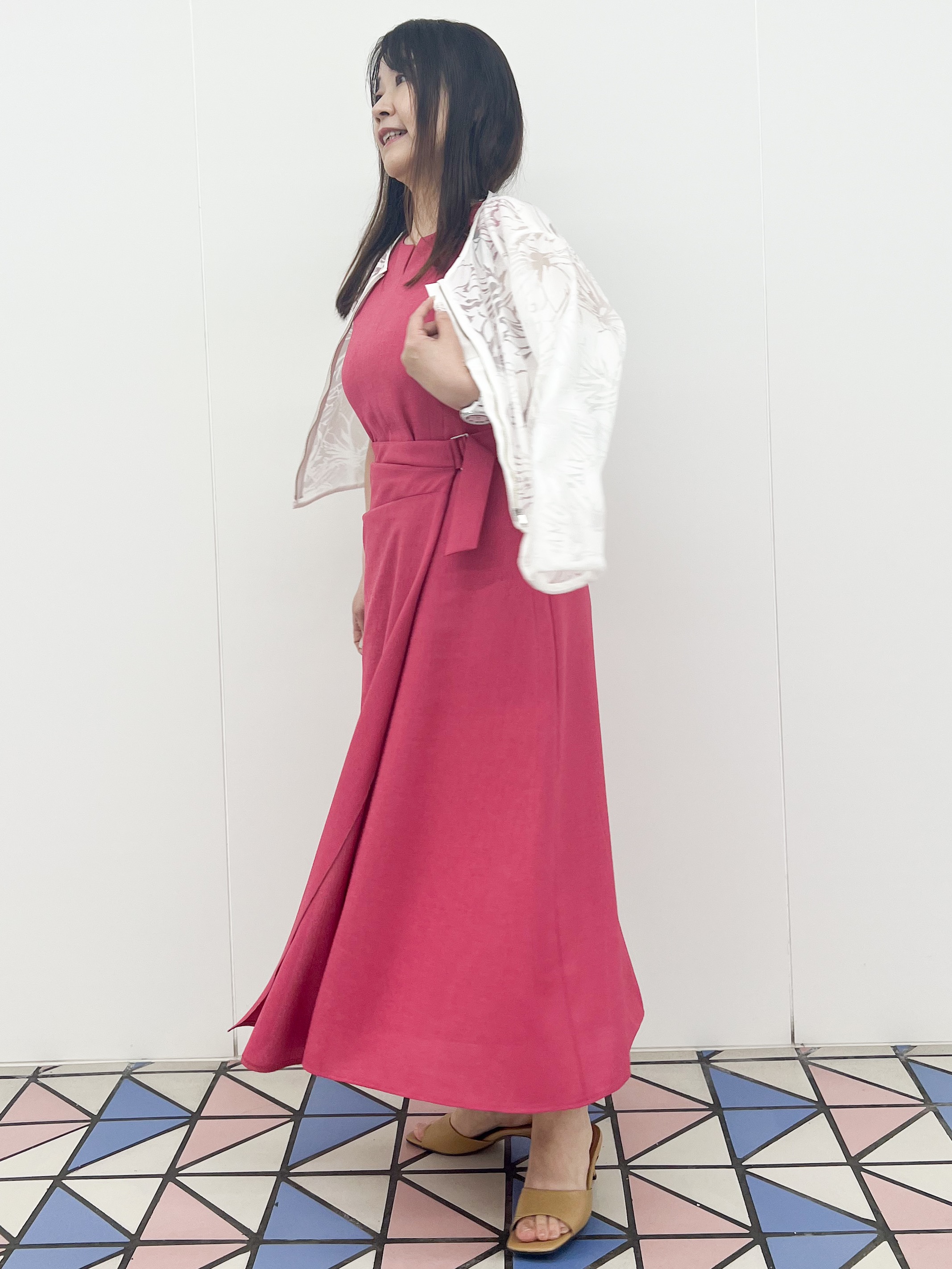Kiyoさんの「COUP DE CHANCE｜【手洗い可／日本製／／セットアップ可】オパール花柄ブルゾン」を使ったコーディネート