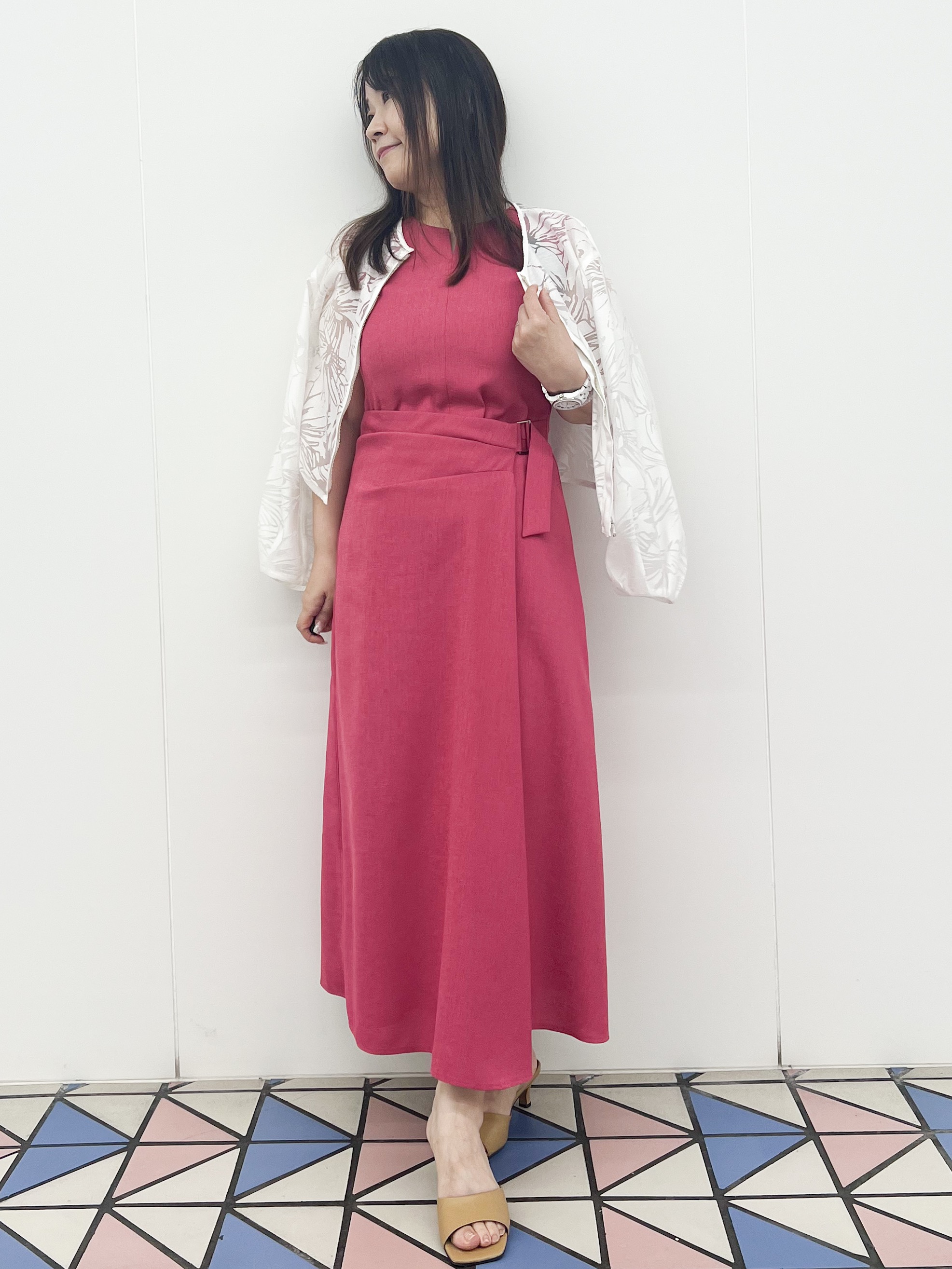 Kiyoさんの「COUP DE CHANCE｜【手洗い可／日本製／／セットアップ可】オパール花柄ブルゾン」を使ったコーディネート