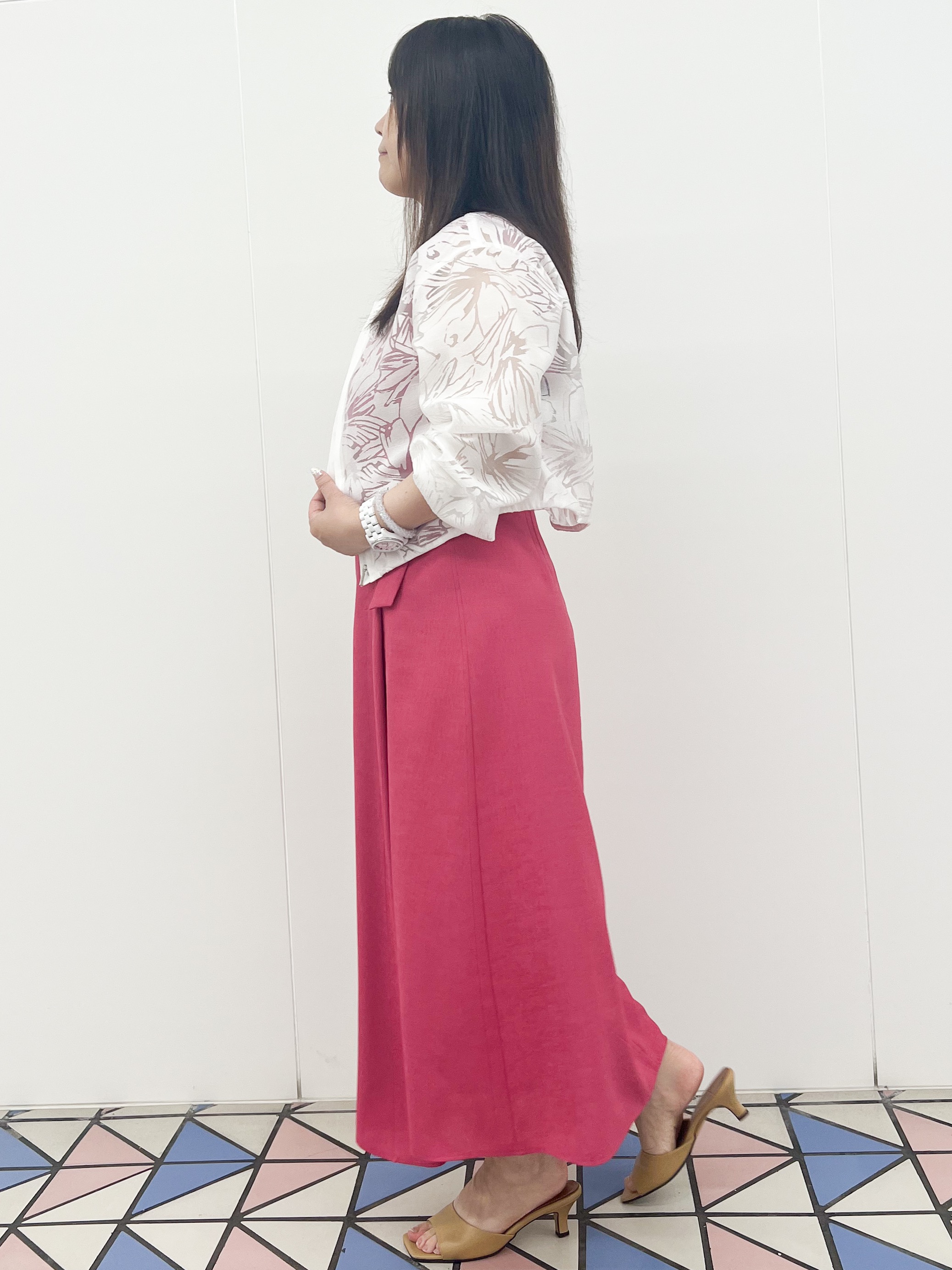 Kiyoさんの「COUP DE CHANCE｜【手洗い可／日本製／／セットアップ可】オパール花柄ブルゾン」を使ったコーディネート