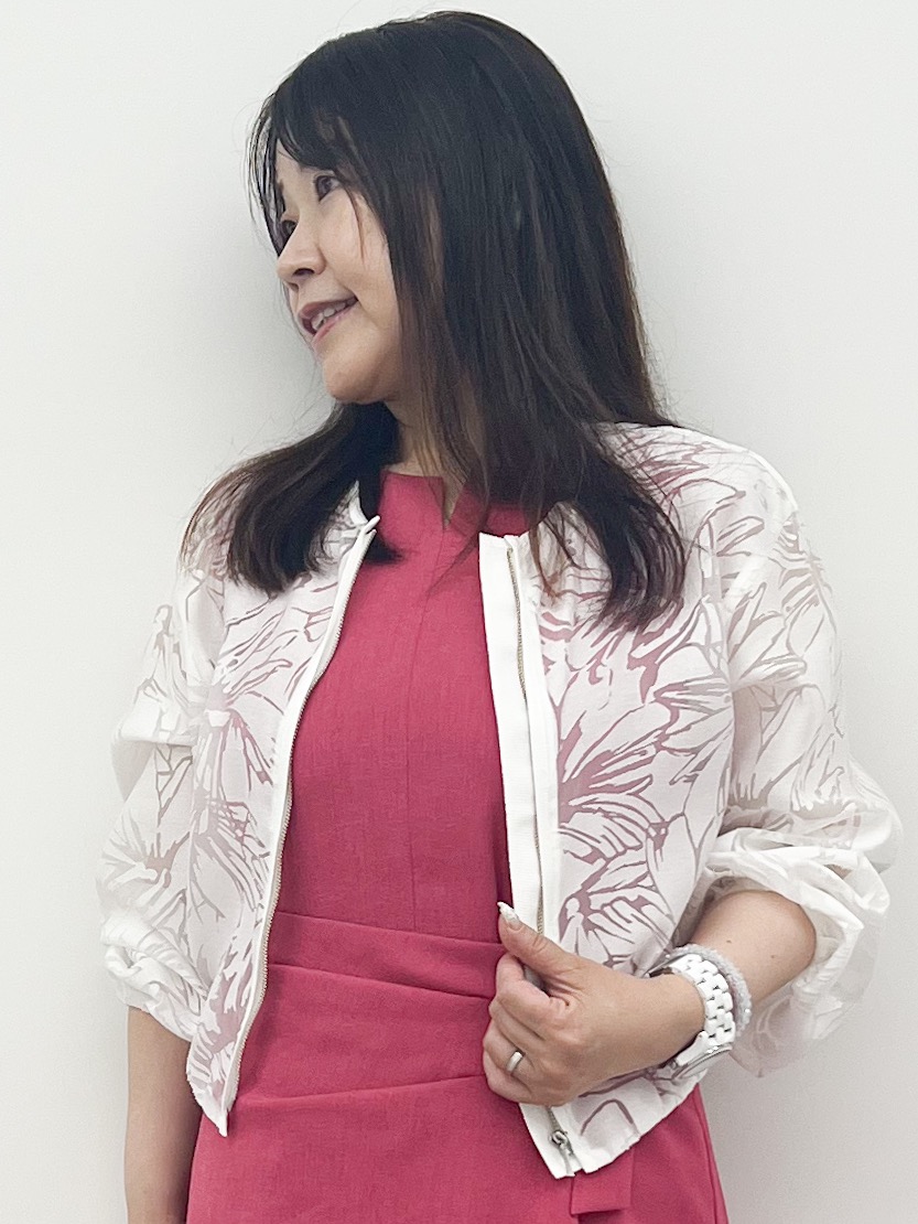 Kiyoさんの「COUP DE CHANCE｜【手洗い可／日本製／／セットアップ可】オパール花柄ブルゾン」を使ったコーディネート