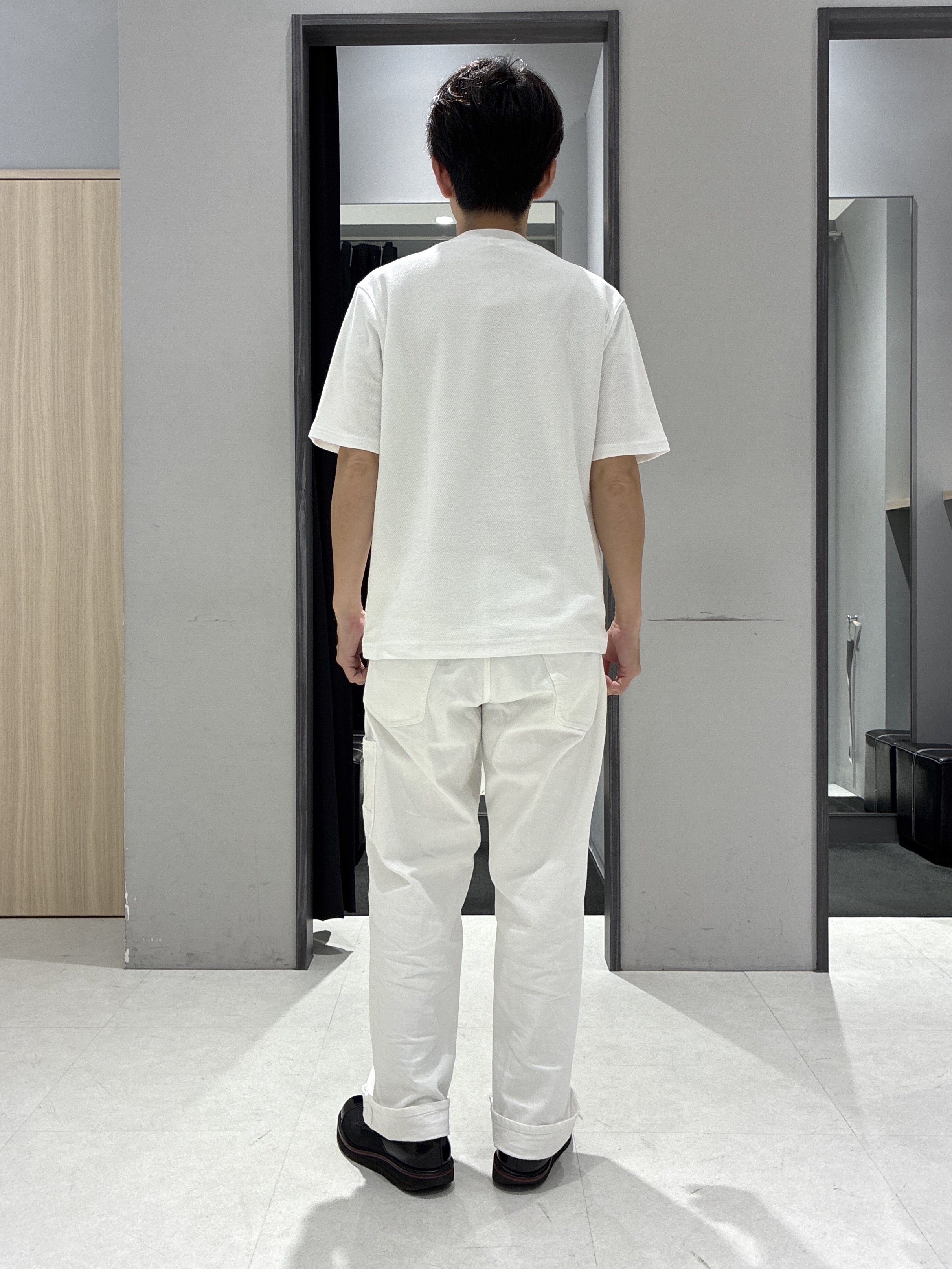 わいずみさんの「TAKEO KIKUCHI｜【接触冷感】ジャージストライプ シャツ」を使ったコーディネート