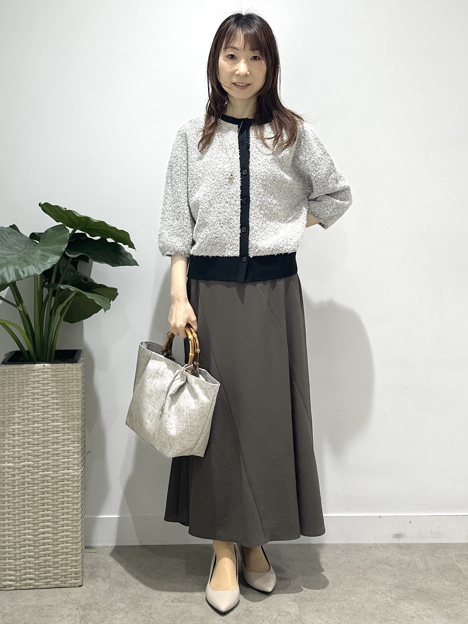 Miwaさんの「UNTITLED｜【接触冷感/はっ水/セットアップ可】リラクシーフレアスカート」を使ったコーディネート