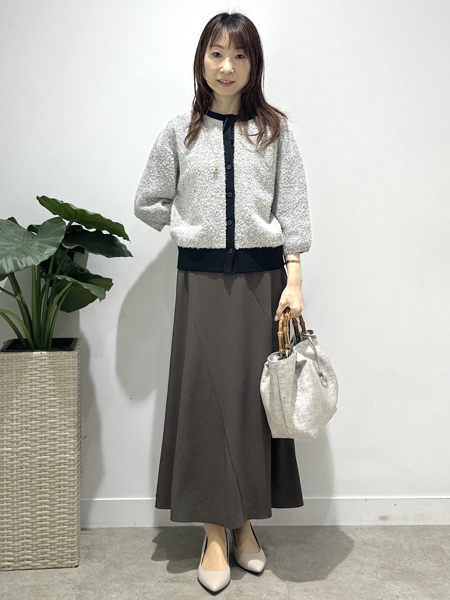 Miwaさんの「UNTITLED｜【接触冷感/はっ水/セットアップ可】リラクシーフレアスカート」を使ったコーディネート