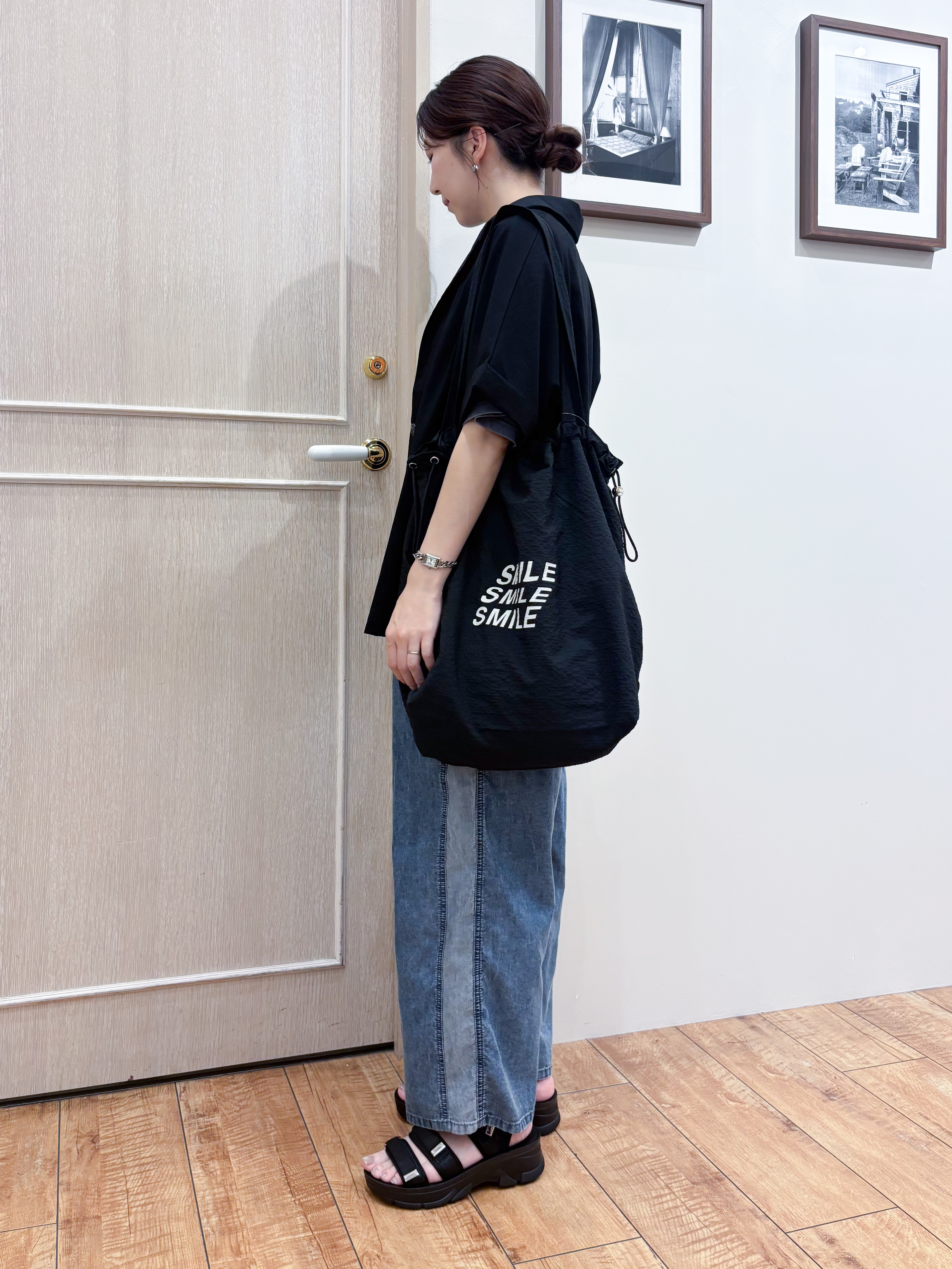 なみさんの「SHOO･LA･RUE｜【高レビュー/洗濯機可/セットアップ可】軽凛(かろりん) ひんやり半袖ジャケット」を使ったコーディネート
