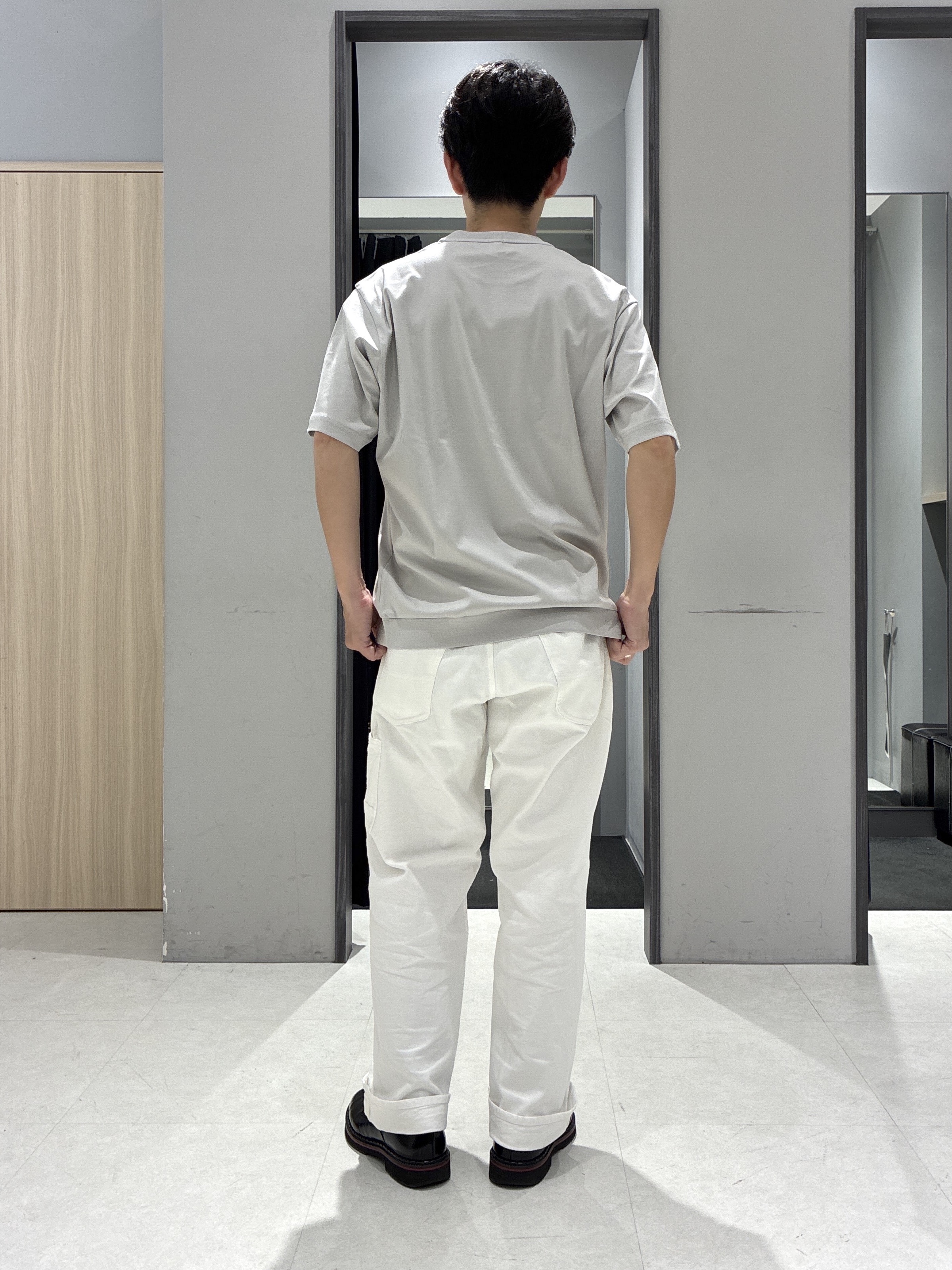 わいずみさんの「TAKEO KIKUCHI｜【吸汗速乾】タイル柄プリント 半袖シャツ」を使ったコーディネート