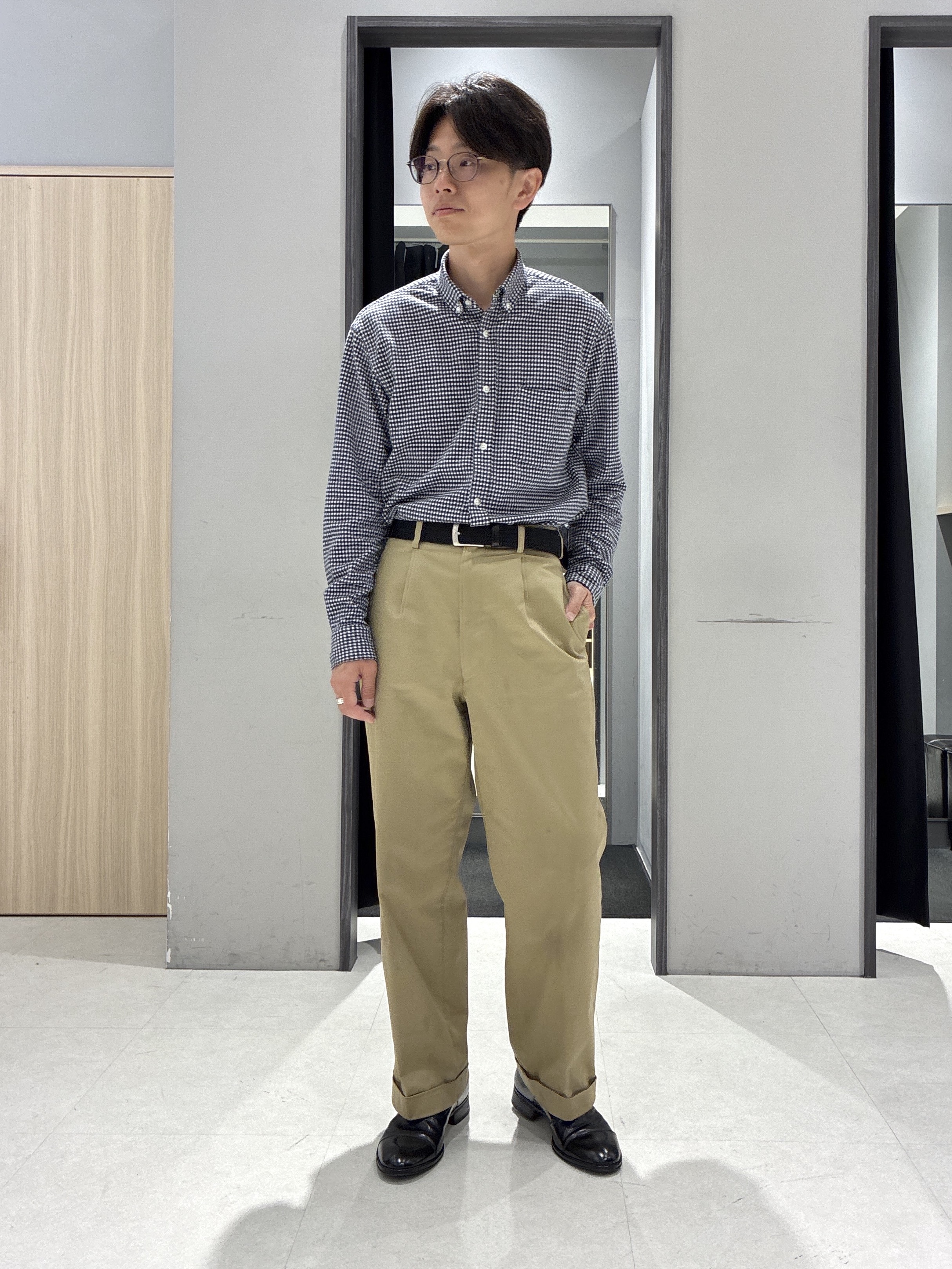 わいずみさんの「TAKEO KIKUCHI｜【抗菌防臭】COOL DOTS（R）ドビープリント ジャケット」を使ったコーディネート