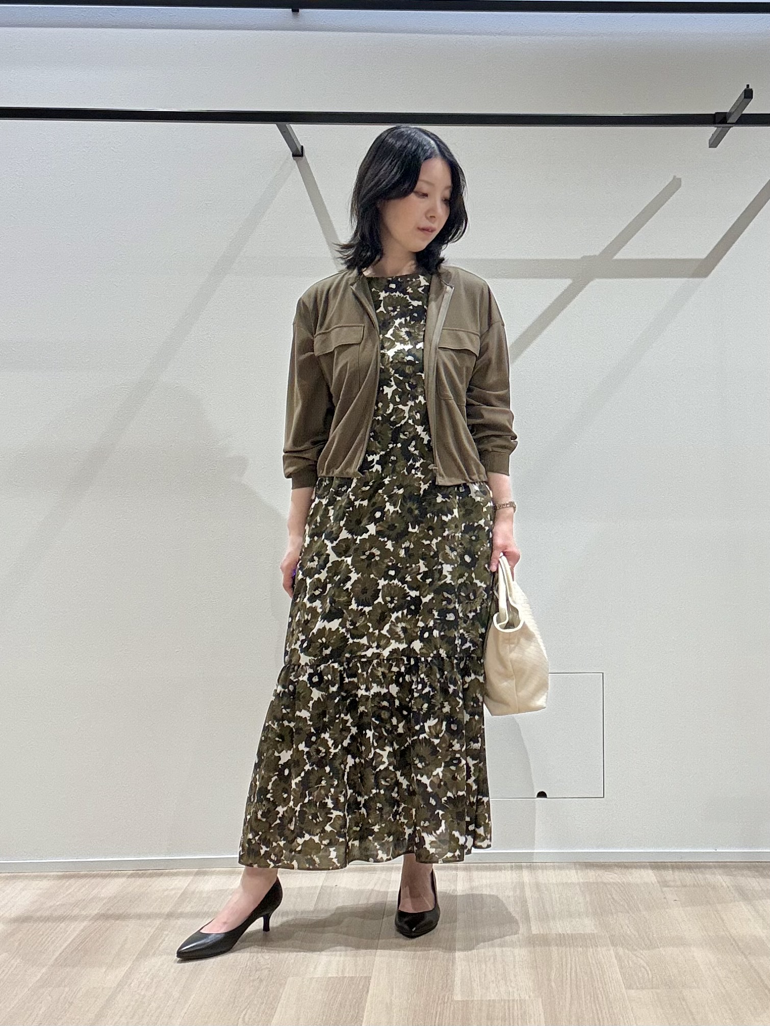 yさんの「UNTITLED｜【古畑星夏さん着用/洗える】シアーブルゾン」を使ったコーディネート