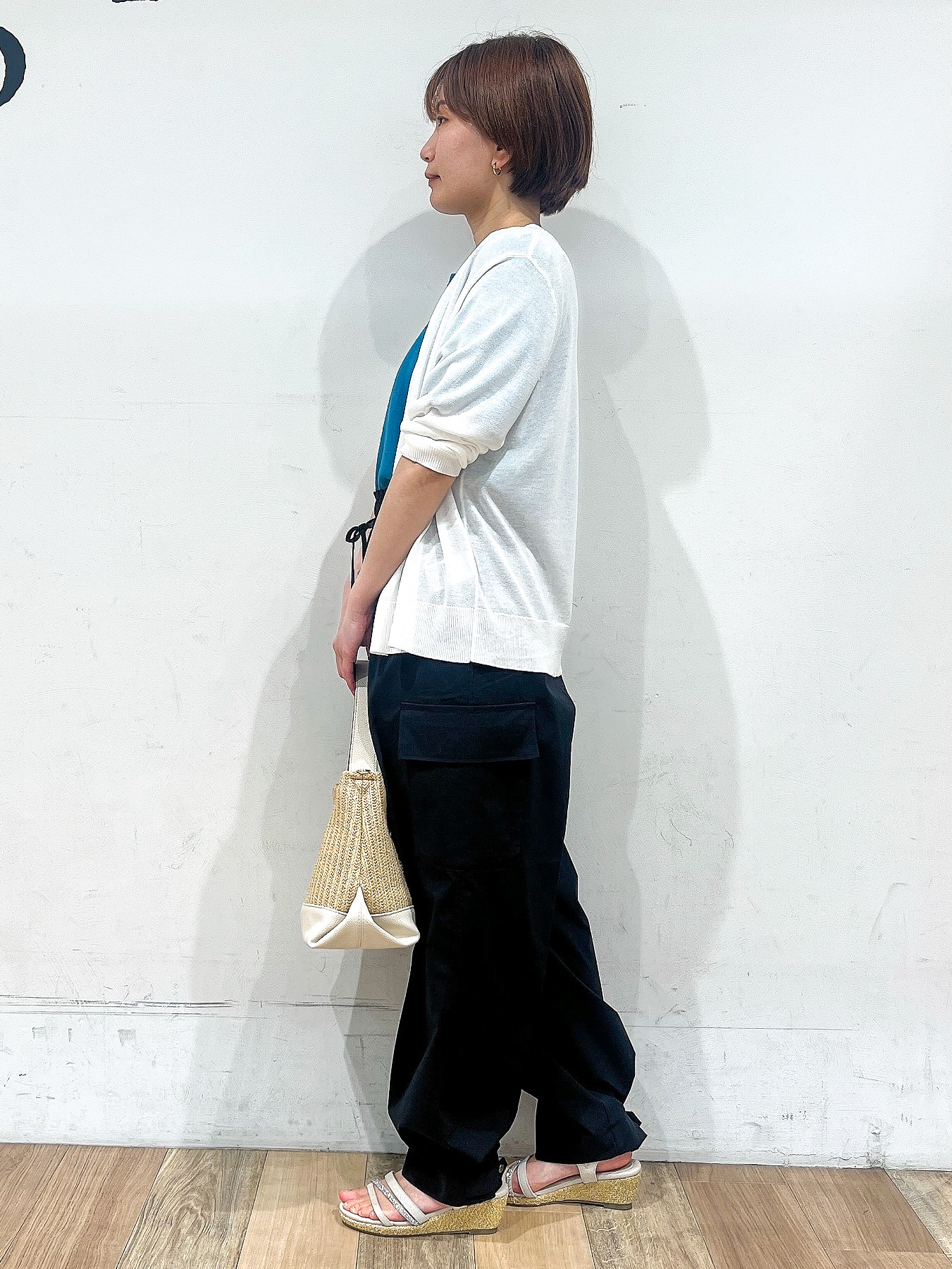 山さんさんの「grove｜高評価！【接触冷感／UVカットetc】ベーシックショートカーディガン」を使ったコーディネート