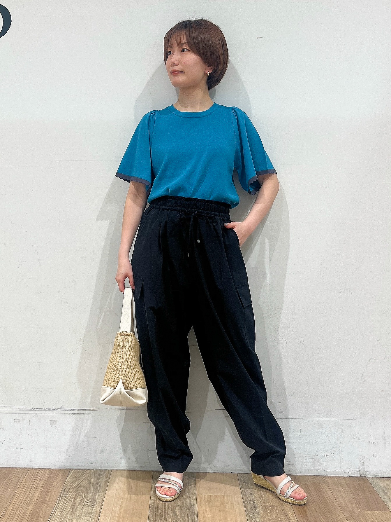 山さんさんの「grove｜高評価！【接触冷感／UVカットetc】ベーシックショートカーディガン」を使ったコーディネート