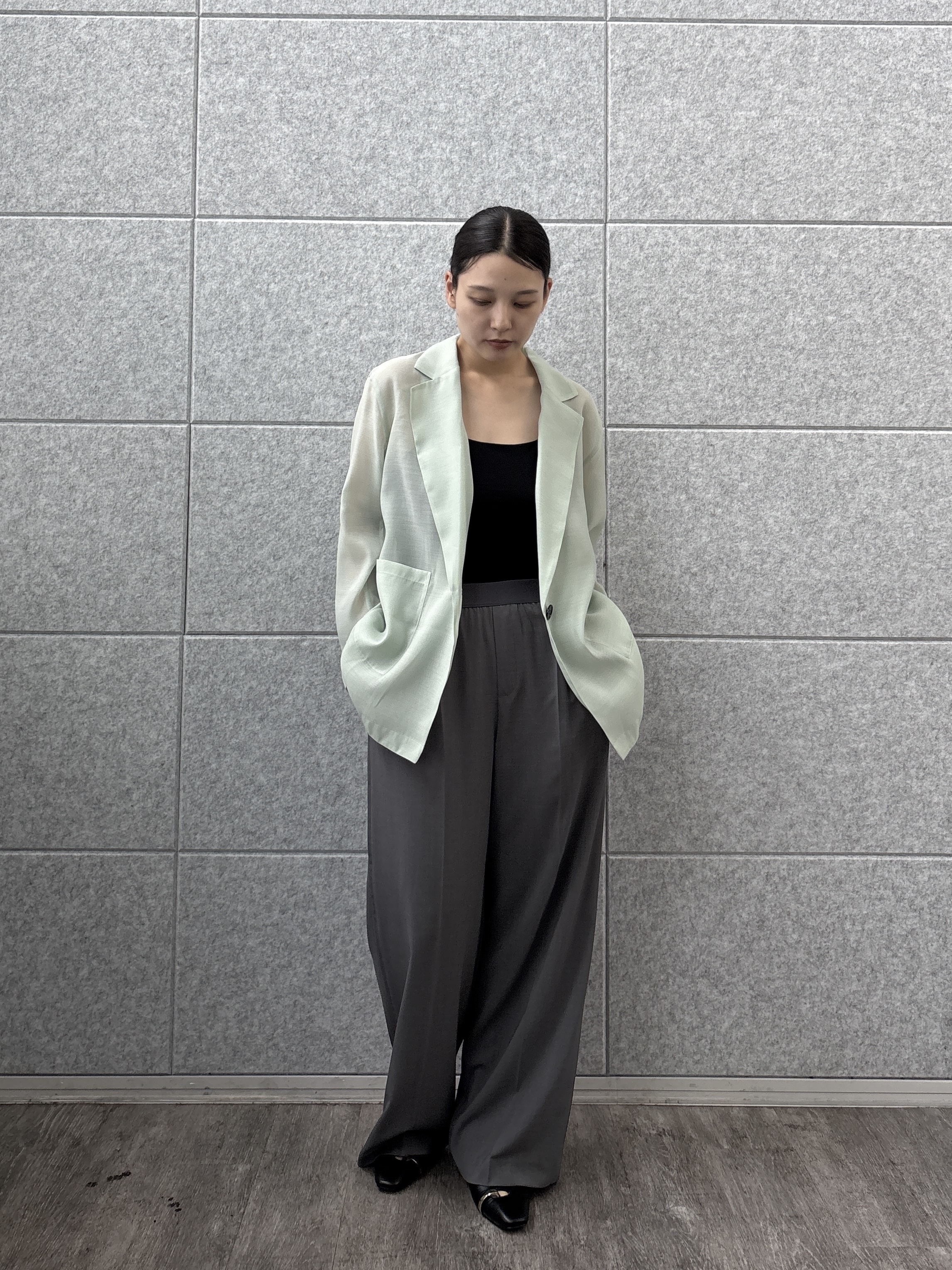 ayanoさんの「INDIVI｜シアーシャツジャケット【接触冷感】」を使ったコーディネート