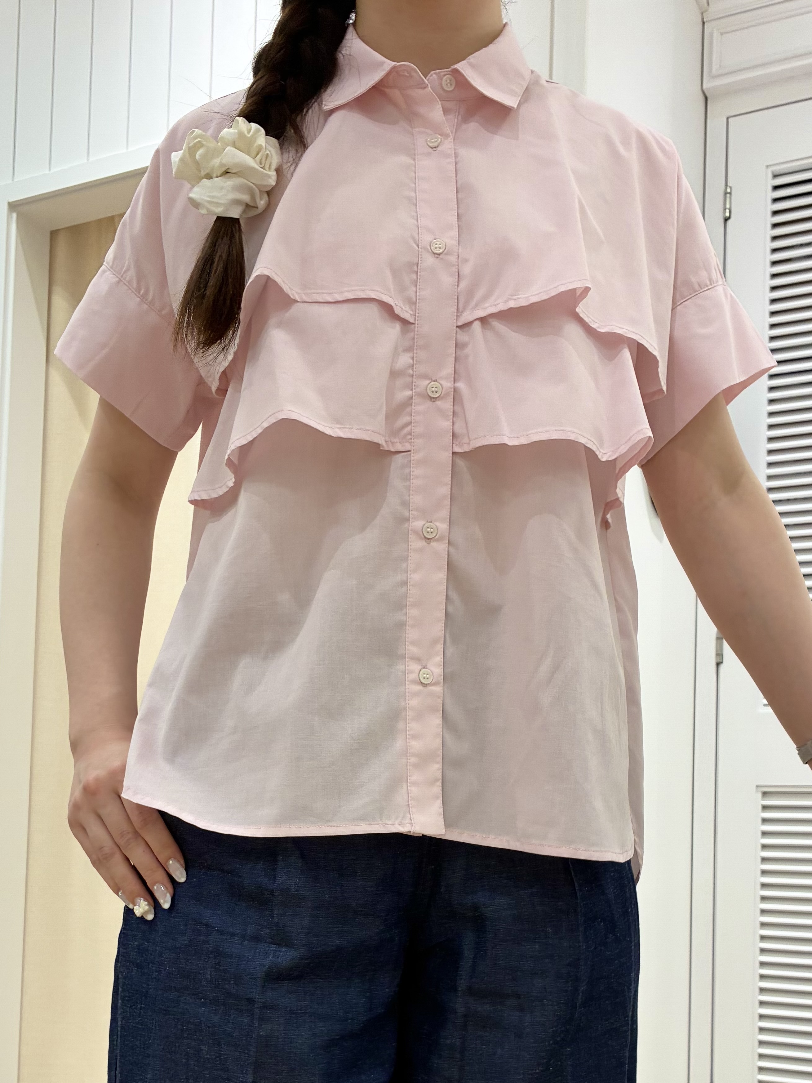 KANNAさんの「Dessin｜【マシンウォッシャブル】ダブルフリルブラウス」を使ったコーディネート