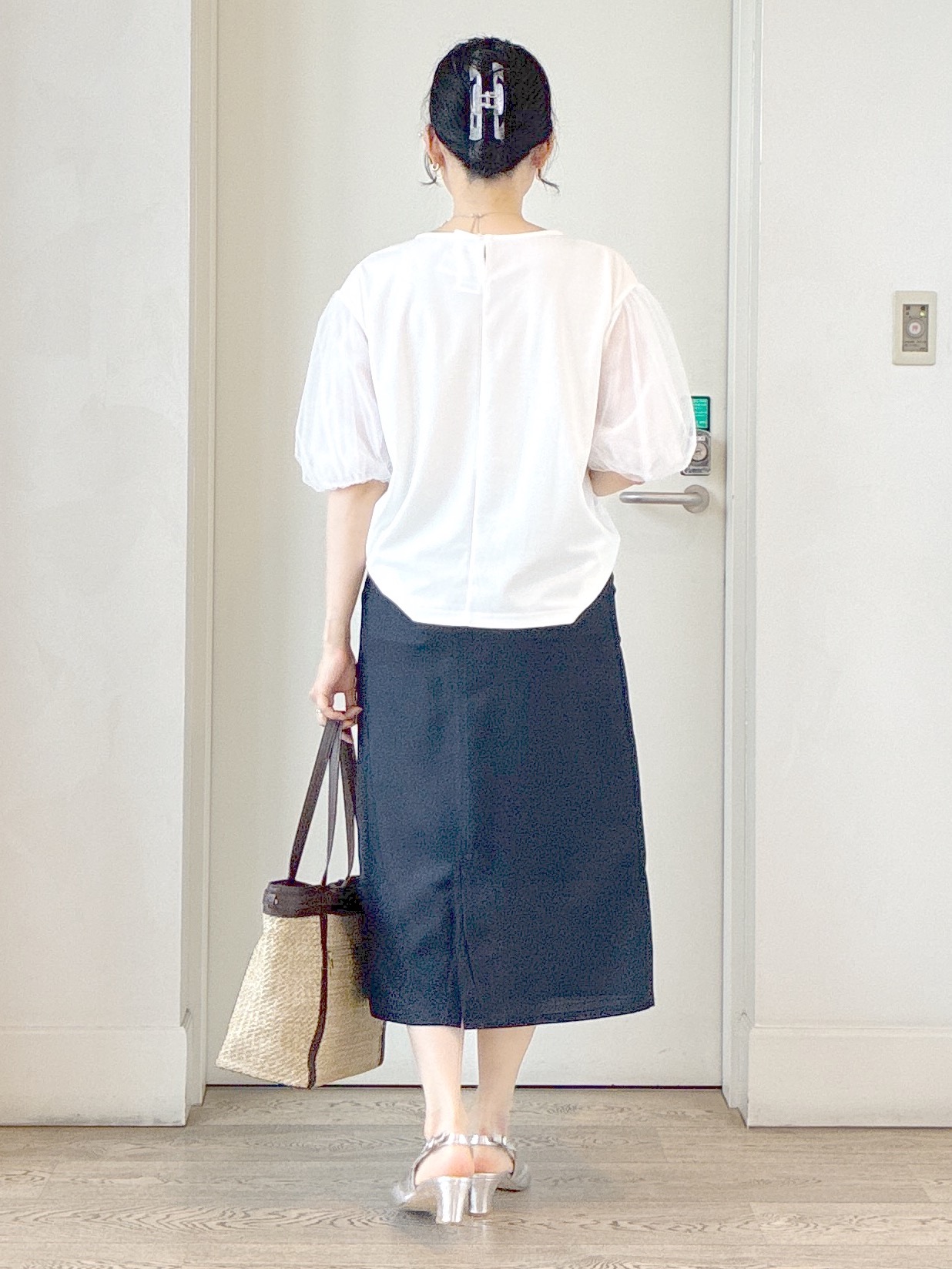  beni_gingerさんの「Reflect｜【UVカット／接触冷感／吸水速乾】チュールスリーブプルオーバー」を使ったコーディネート