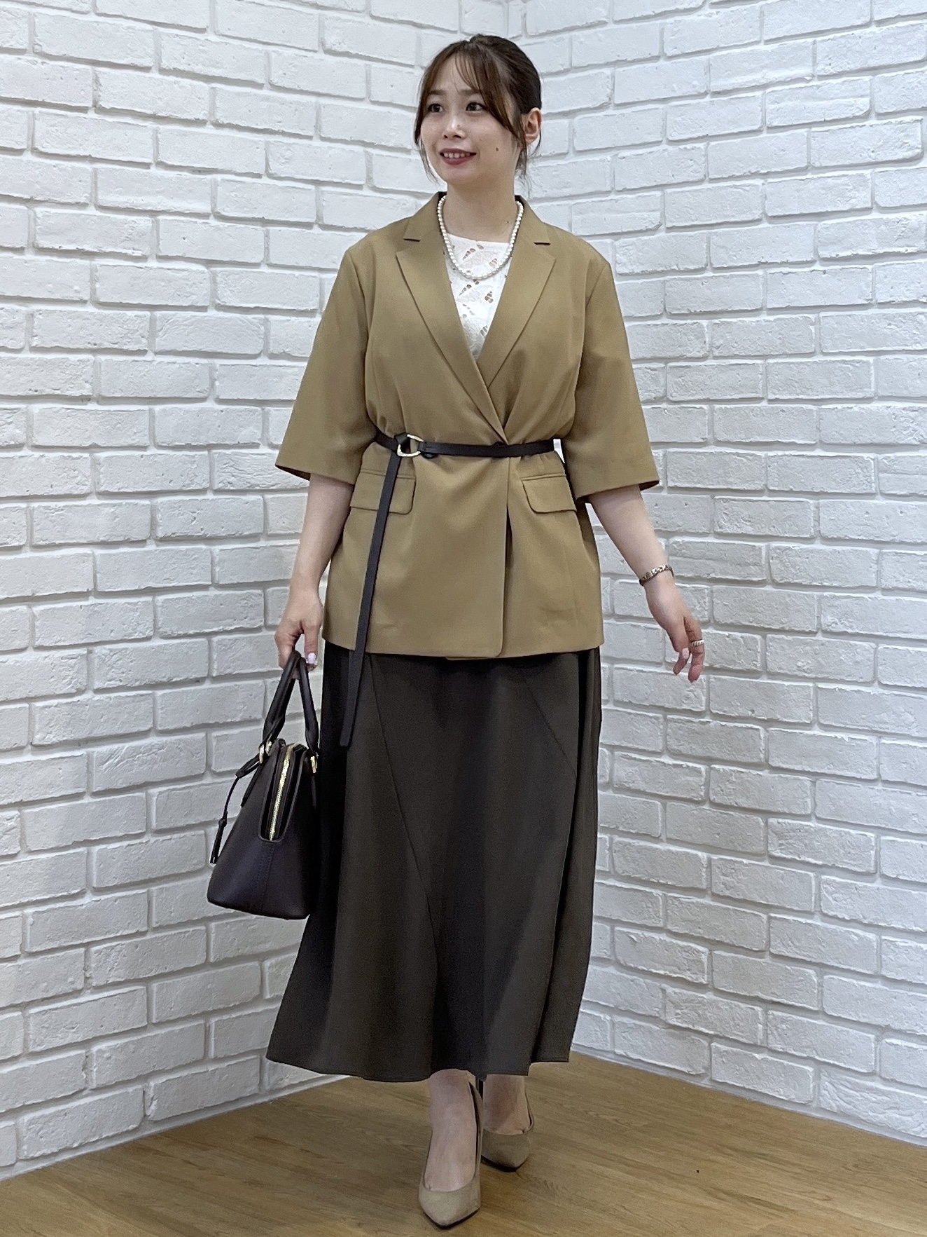 Saekoさんの「UNTITLED｜【セットアップ可能】リーフレースブラウス」を使ったコーディネート