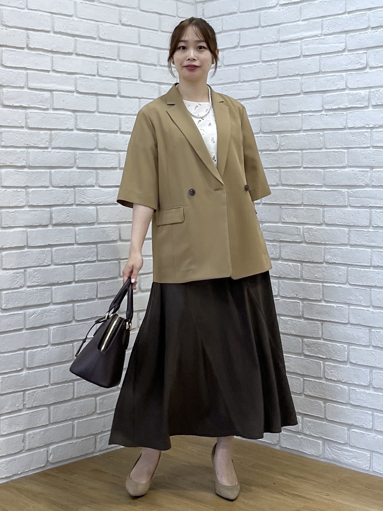 Saekoさんの「UNTITLED｜【セットアップ可能】リーフレースブラウス」を使ったコーディネート